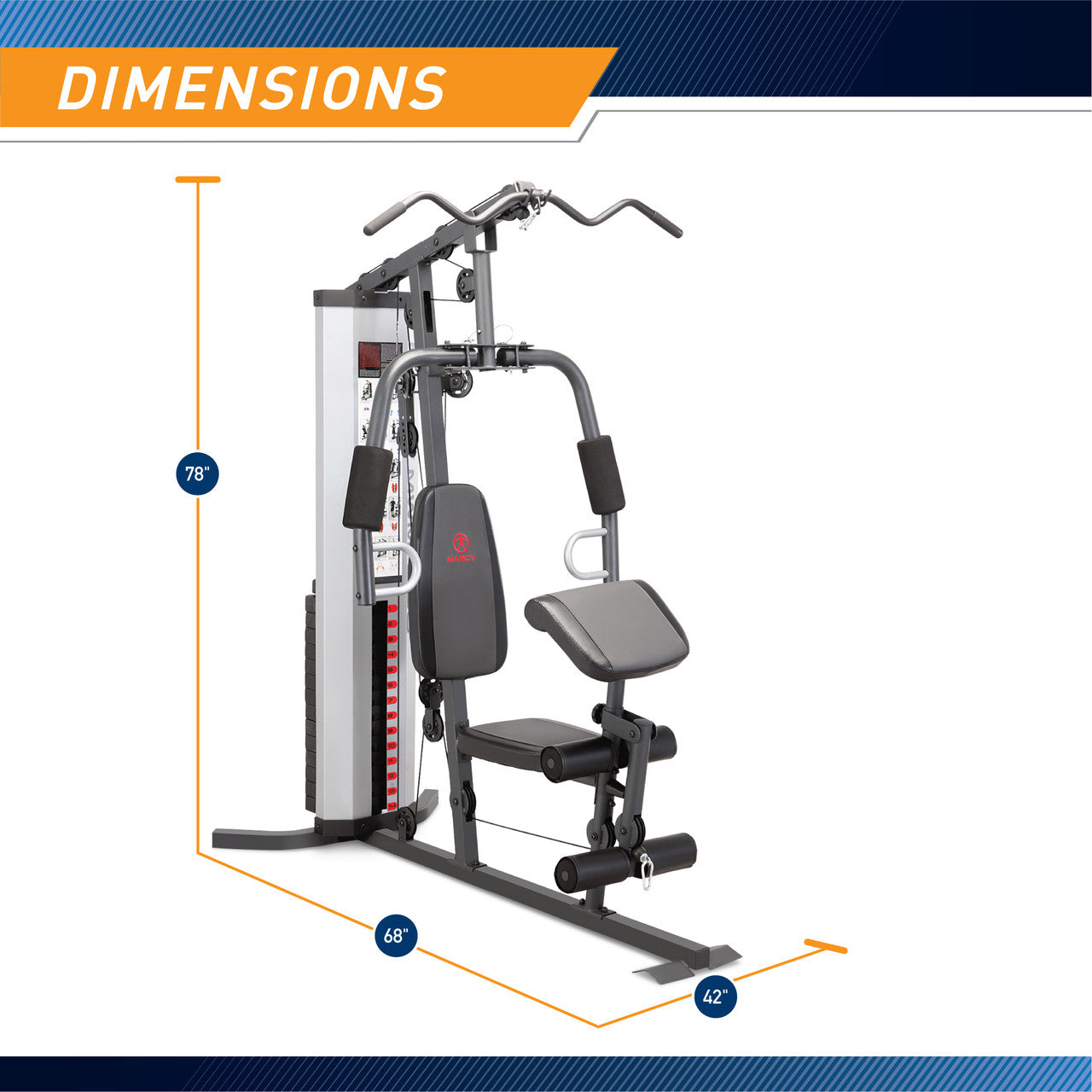 Marcy Home Gym System 150lb Weight Stack Machine | MWM-988