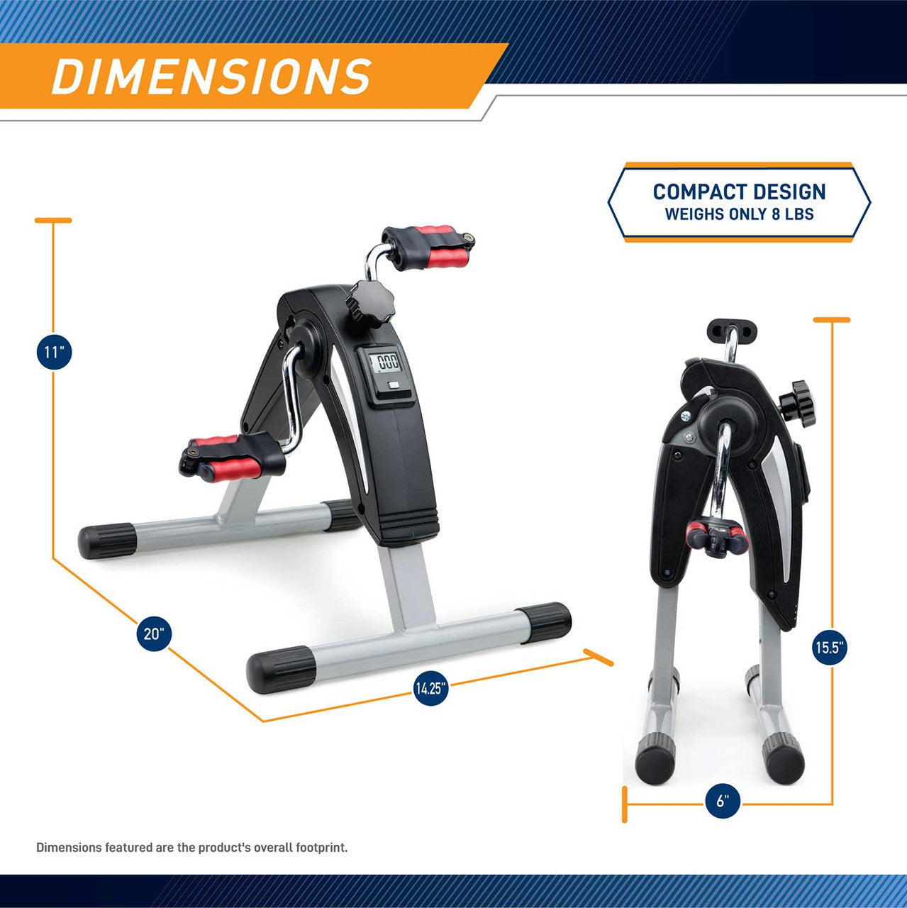 Marcy Portable Mini Cardio Cycle for Home Gym and Office Use | NS-914