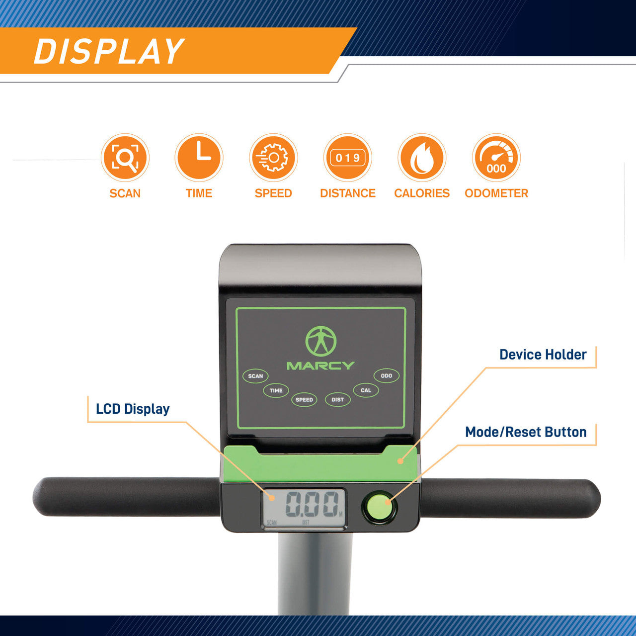 Marcy Recumbent Exercise Bike Adjustable Magnetic Resistance | NS-1206R