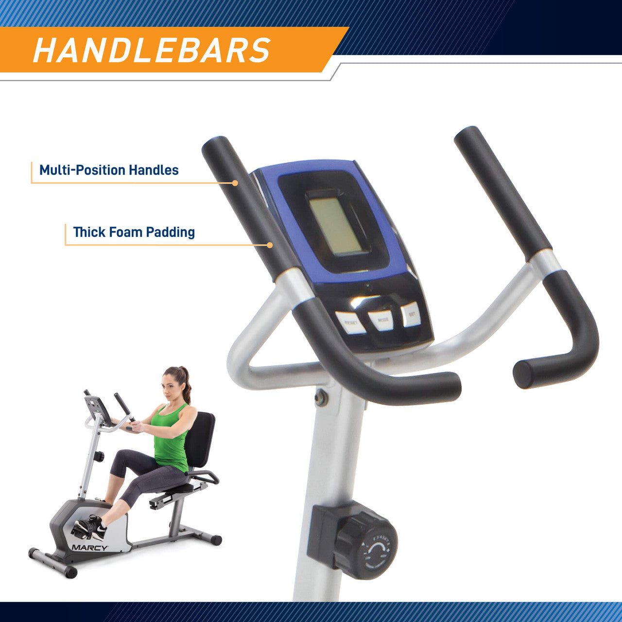 Marcy Recumbent Exercise Bike | NS-1201R