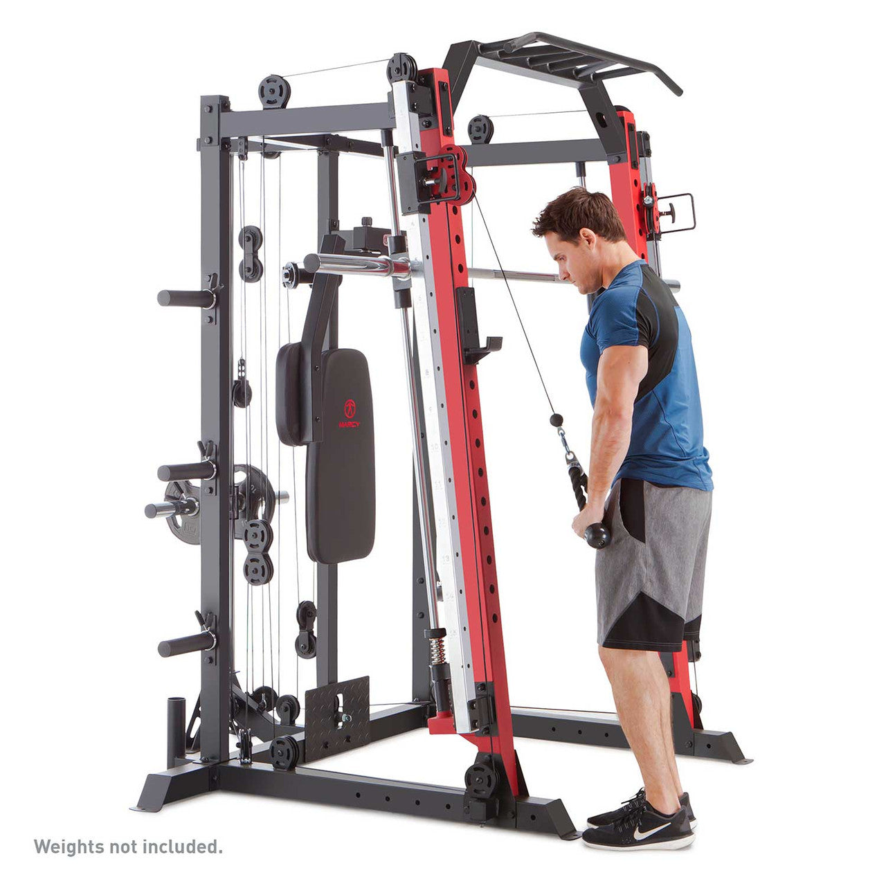 Marcy Smith Machine / Cage System with Pull-Up Bar and Landmine Station | SM-4033