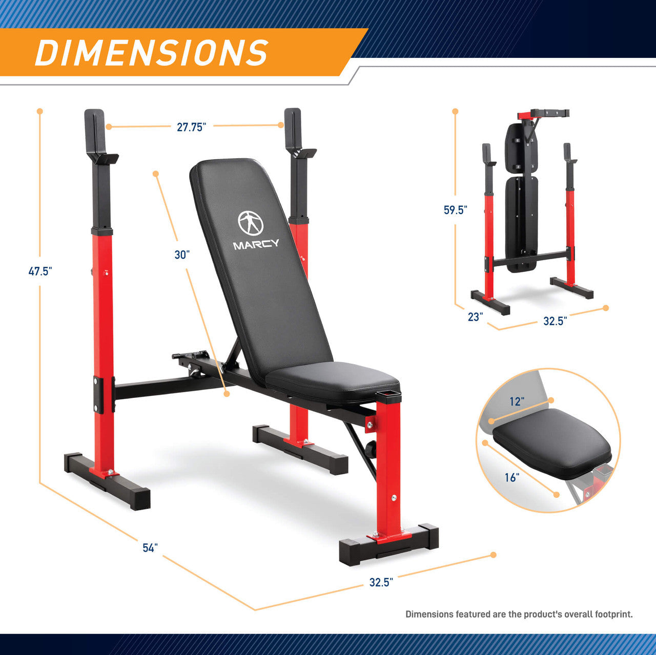 Marcy Standard Weight Bench | MWB-5511