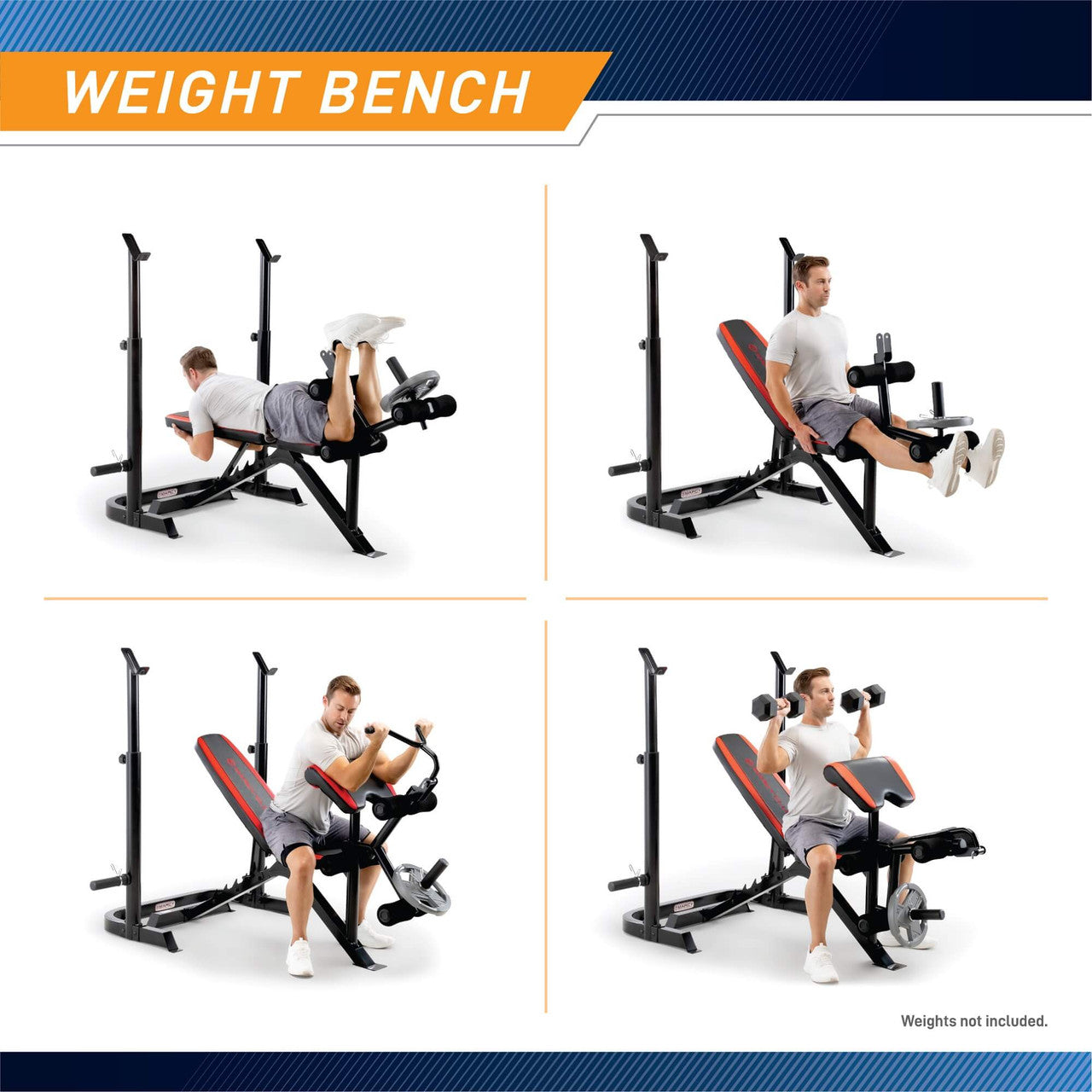 Marcy Two-Piece Olympic Weight Bench with Leg Developer | MKB-979