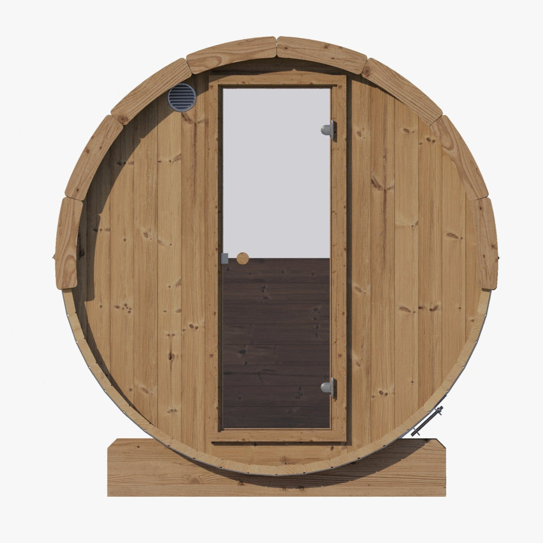 SaunaLife Model E6W 3 Person Outdoor Barrel Sauna