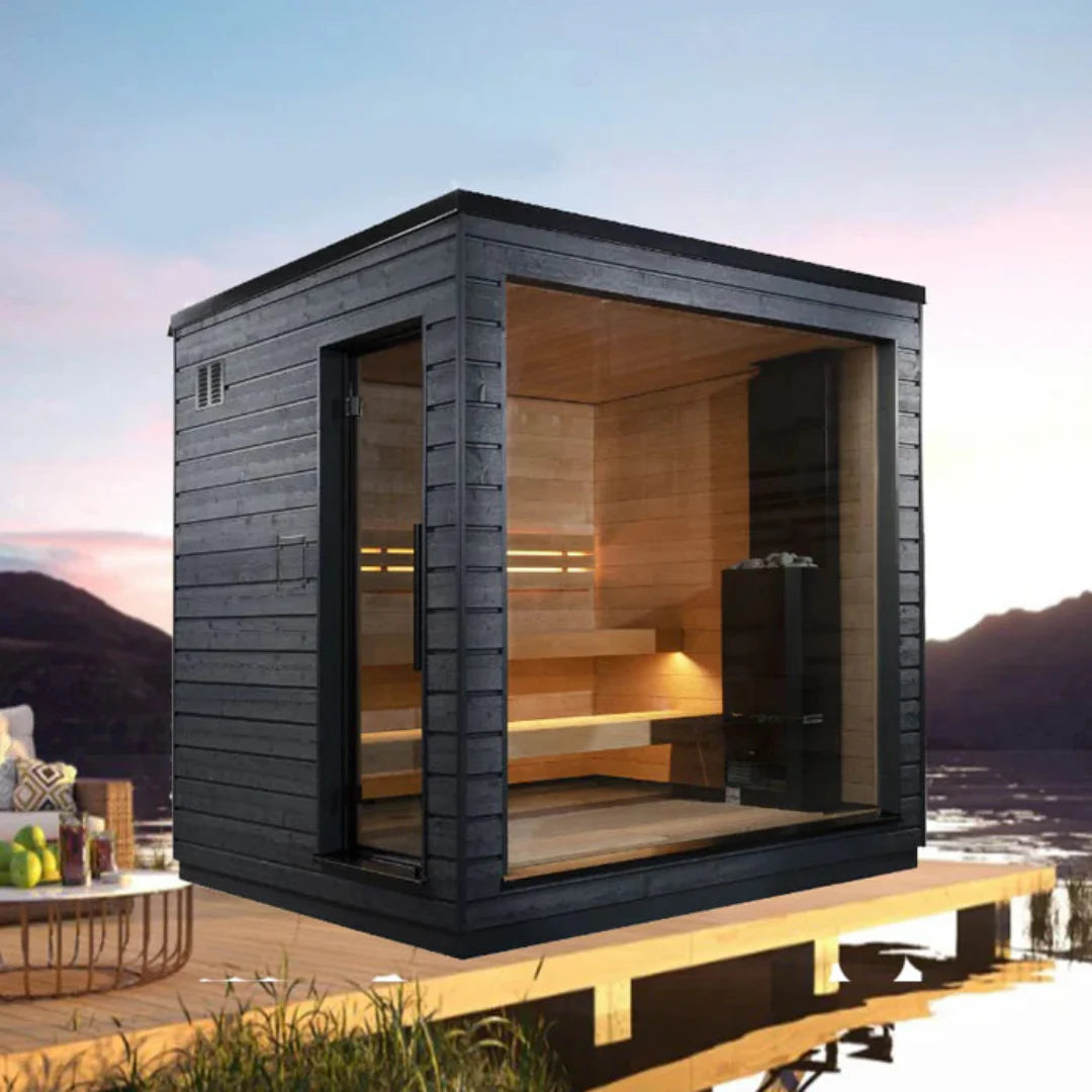 SaunaLife Model G6 Pre-Assembled 5 Person Outdoor Home Sauna