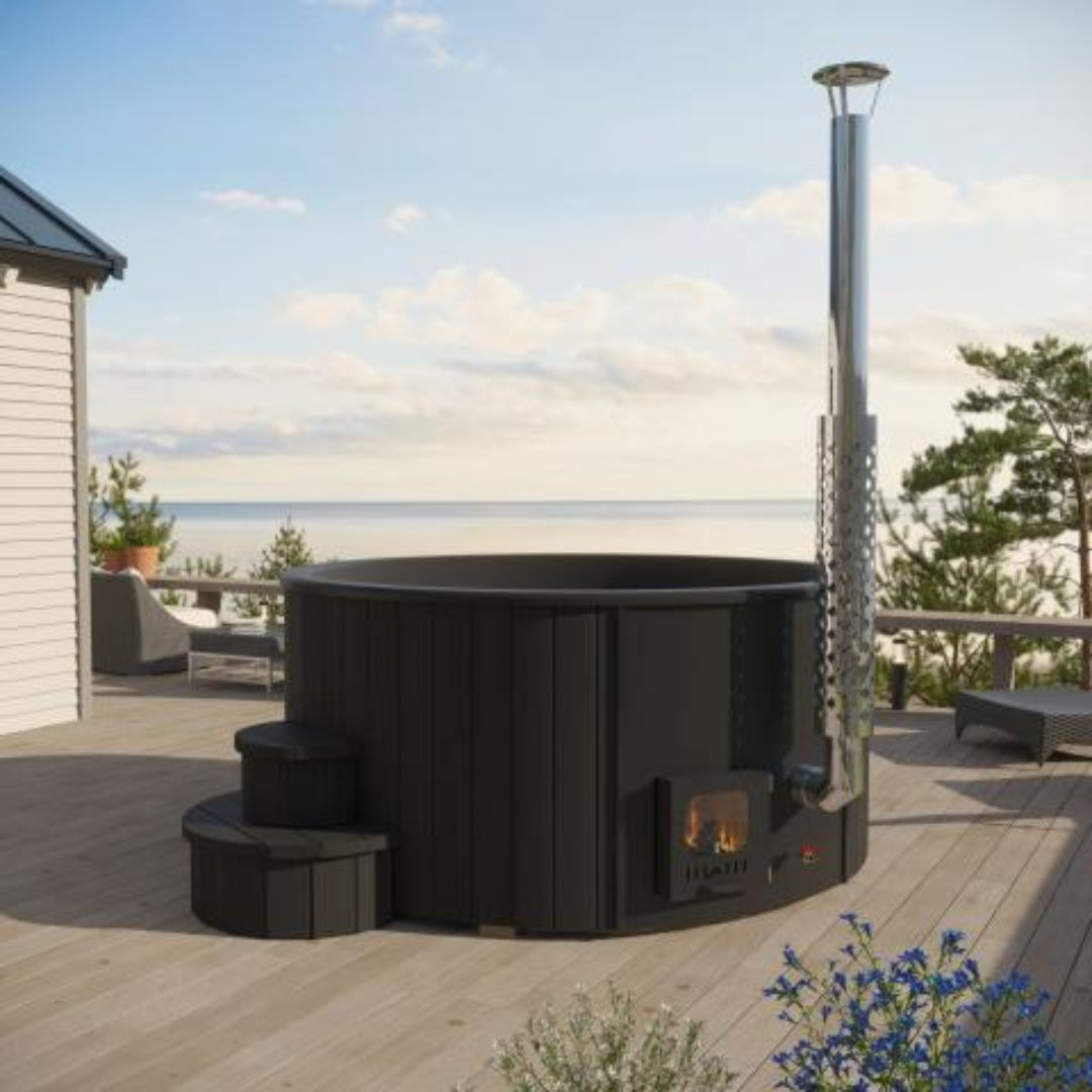 SaunaLife Model S4 Soak Series 6 Person Wood-Fired Hot Tub