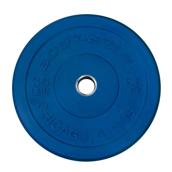 Body-Solid 260lb Chicago Extreme Colored Bumper Plate Set OBPXC260