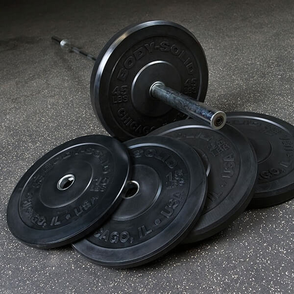 Body-Solid 260lb Chicago Extreme Bumper Plate Set OBPX260
