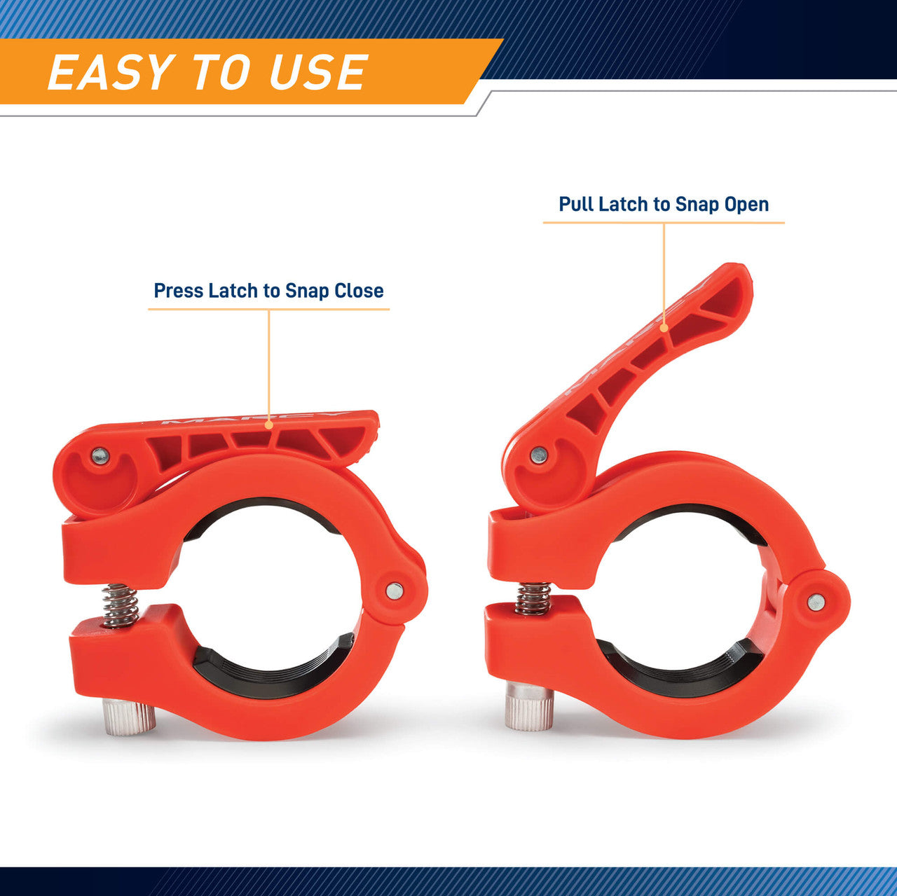 Olympic Barbell Lock Collar Clips to Secure Olympic Weight Plates | Marcy - In Red, Black, Blue, or Pink