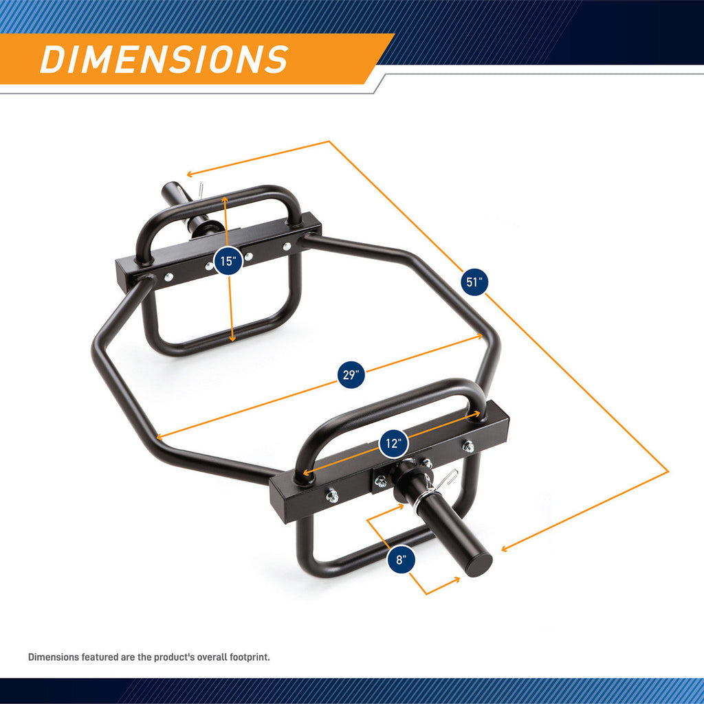 Olympic Hex Trap Bar / Shrug Bar with Raised Handles | Marcy HTB-6976