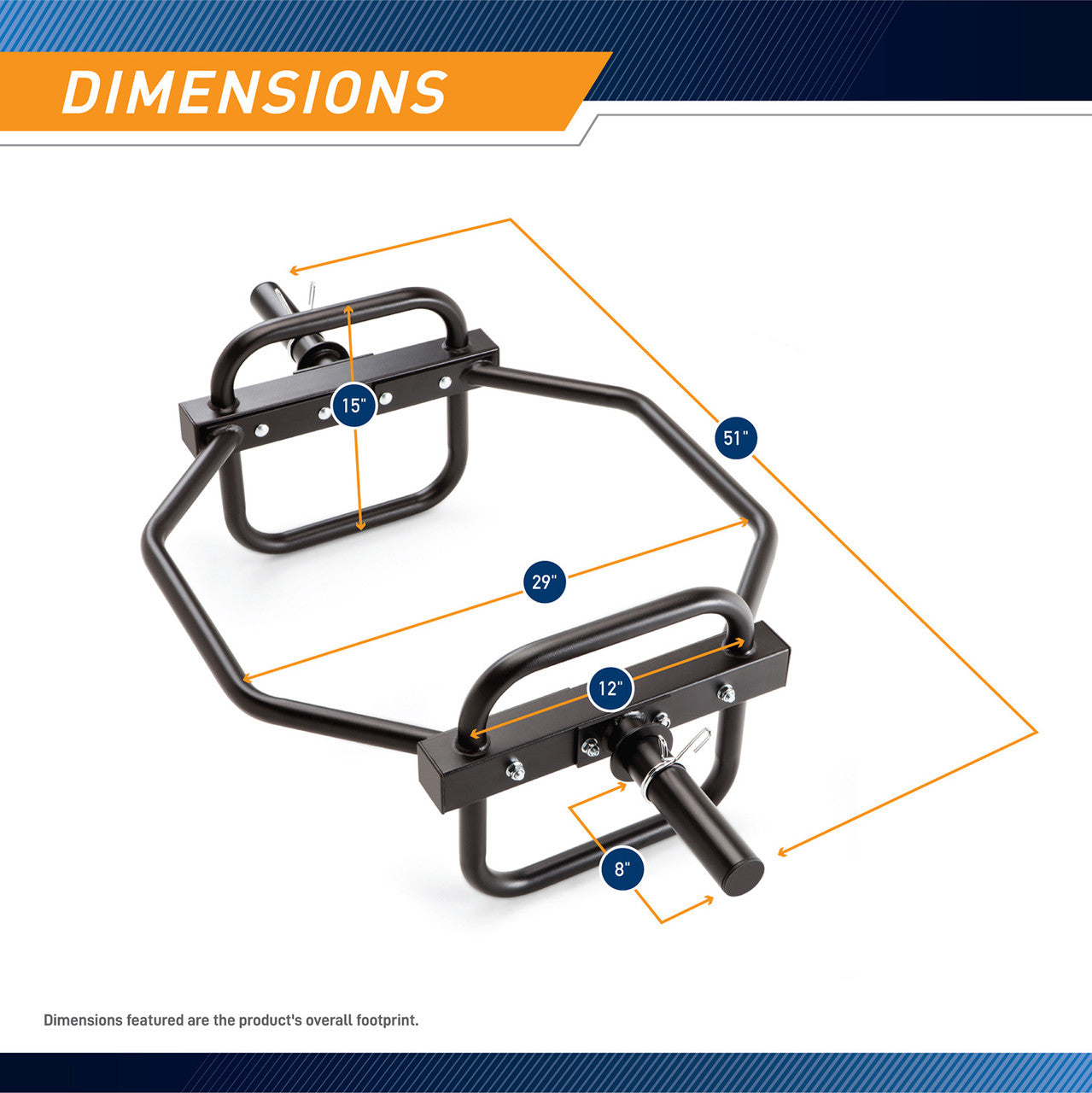 Olympic Hex Trap Bar / Shrug Bar with Raised Handles | Marcy HTB-6976