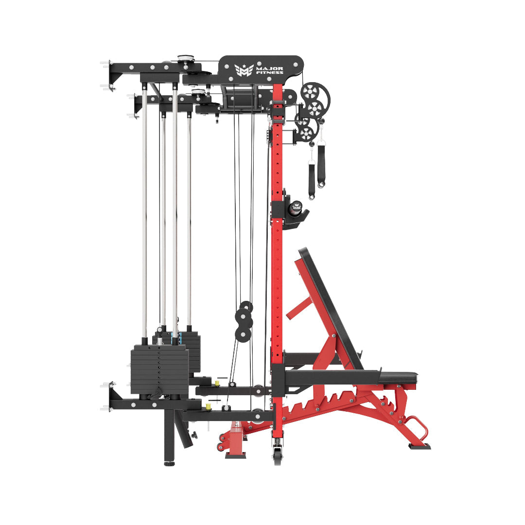 Major Fitness F35 Pro Wall-Mount Folding Power Rack Home Gym