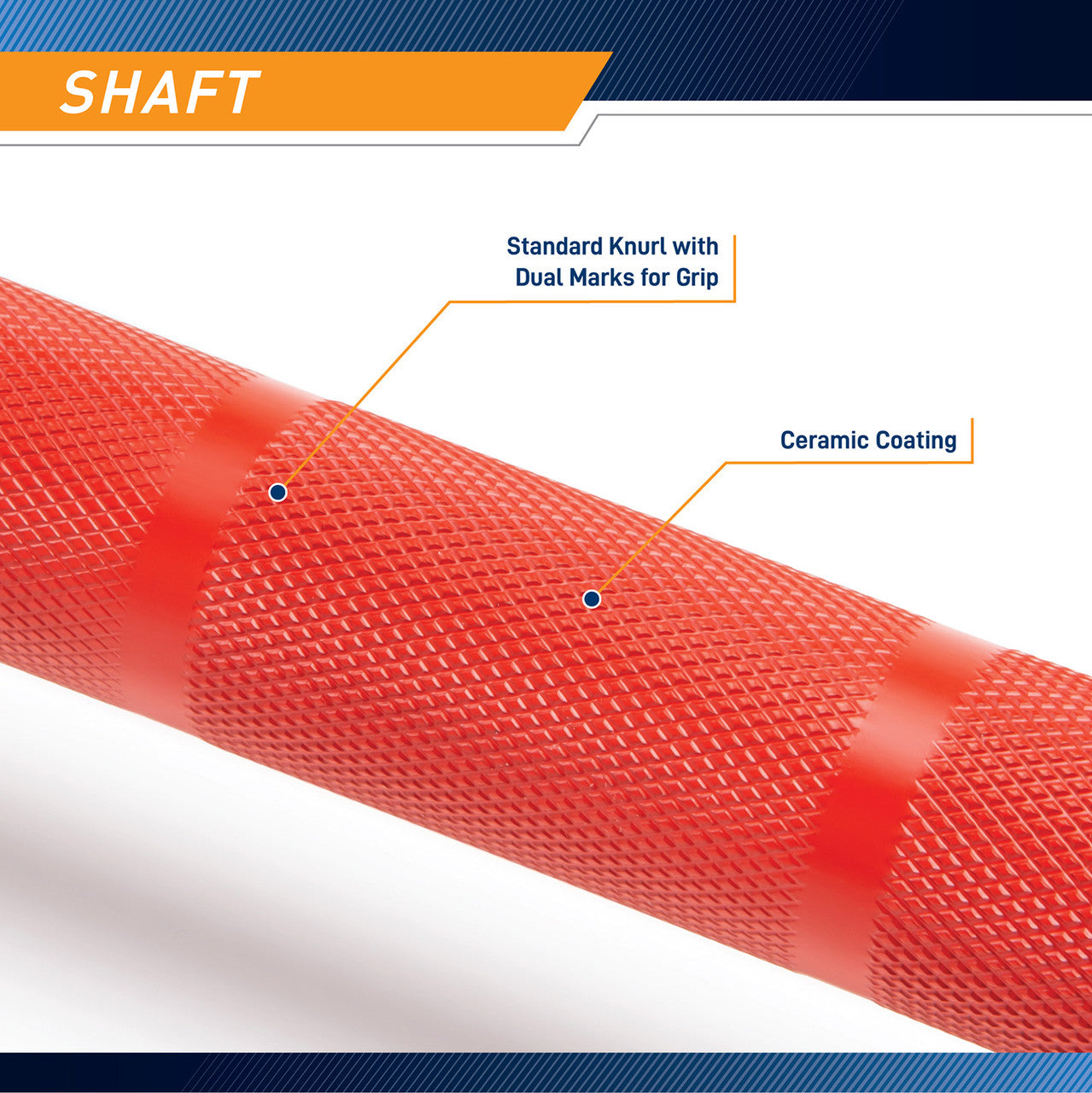 Red and Black 45lb Olympic Barbell | SteelBody STB-1500RB