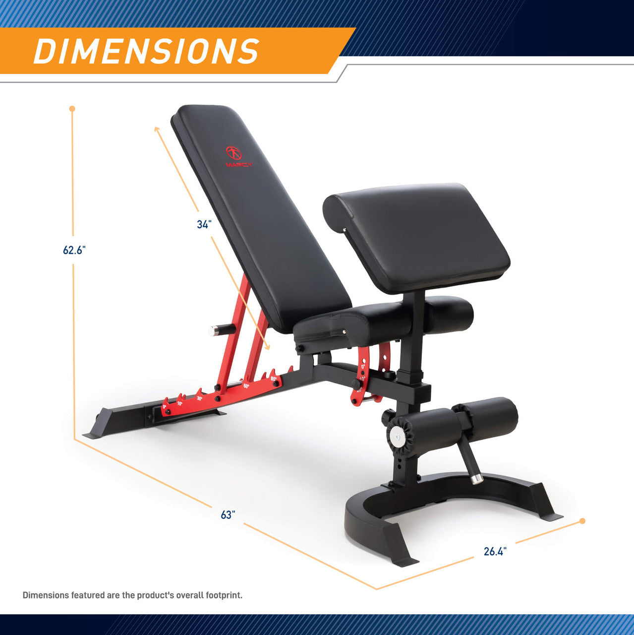 Marcy Utility Bench with Arm Curl | SB-7799