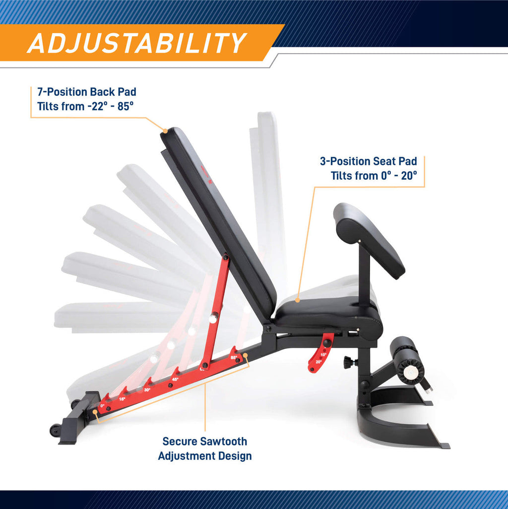 Marcy Utility Bench with Arm Curl | SB-7799