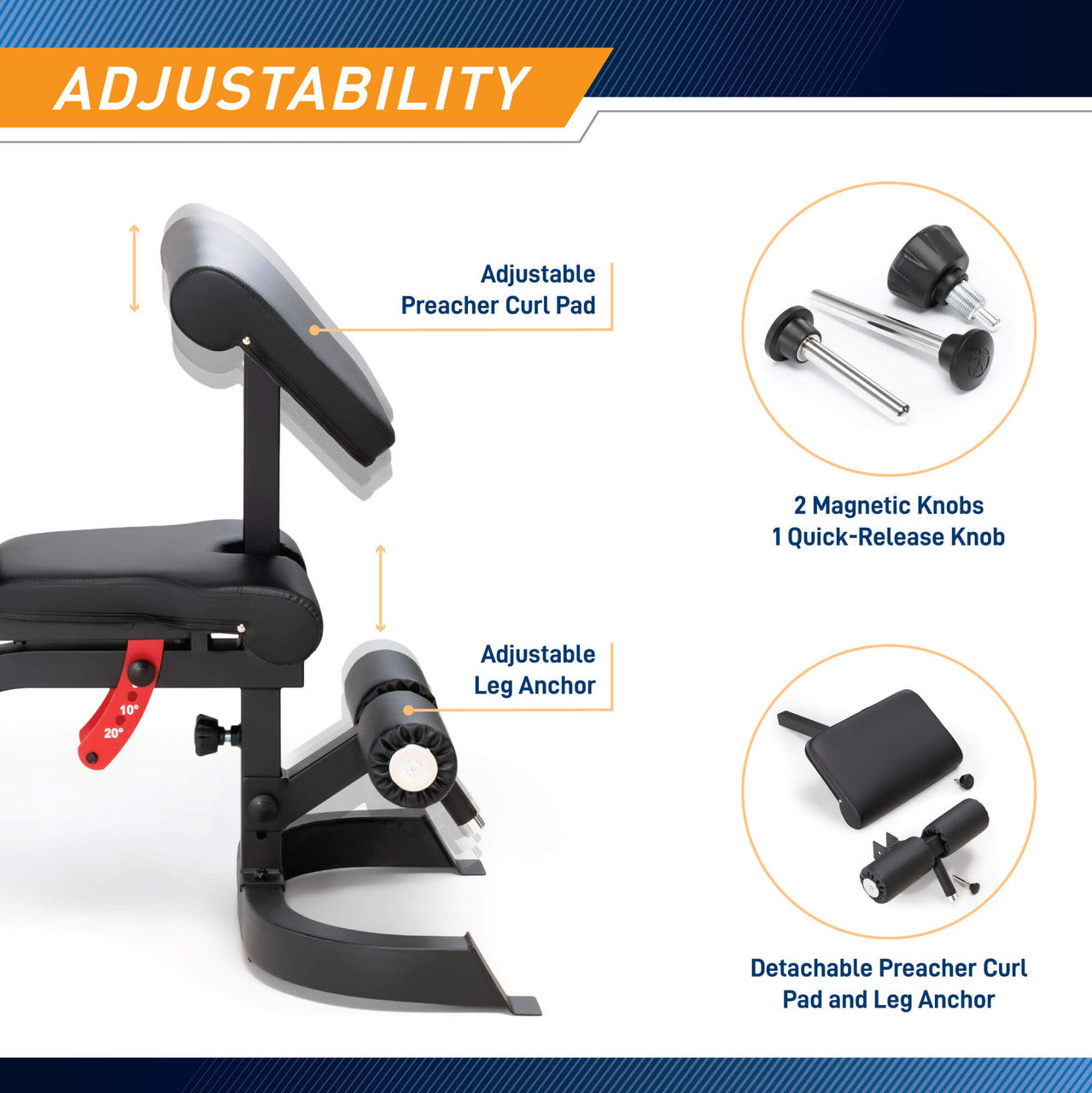 Marcy Utility Bench with Arm Curl | SB-7799