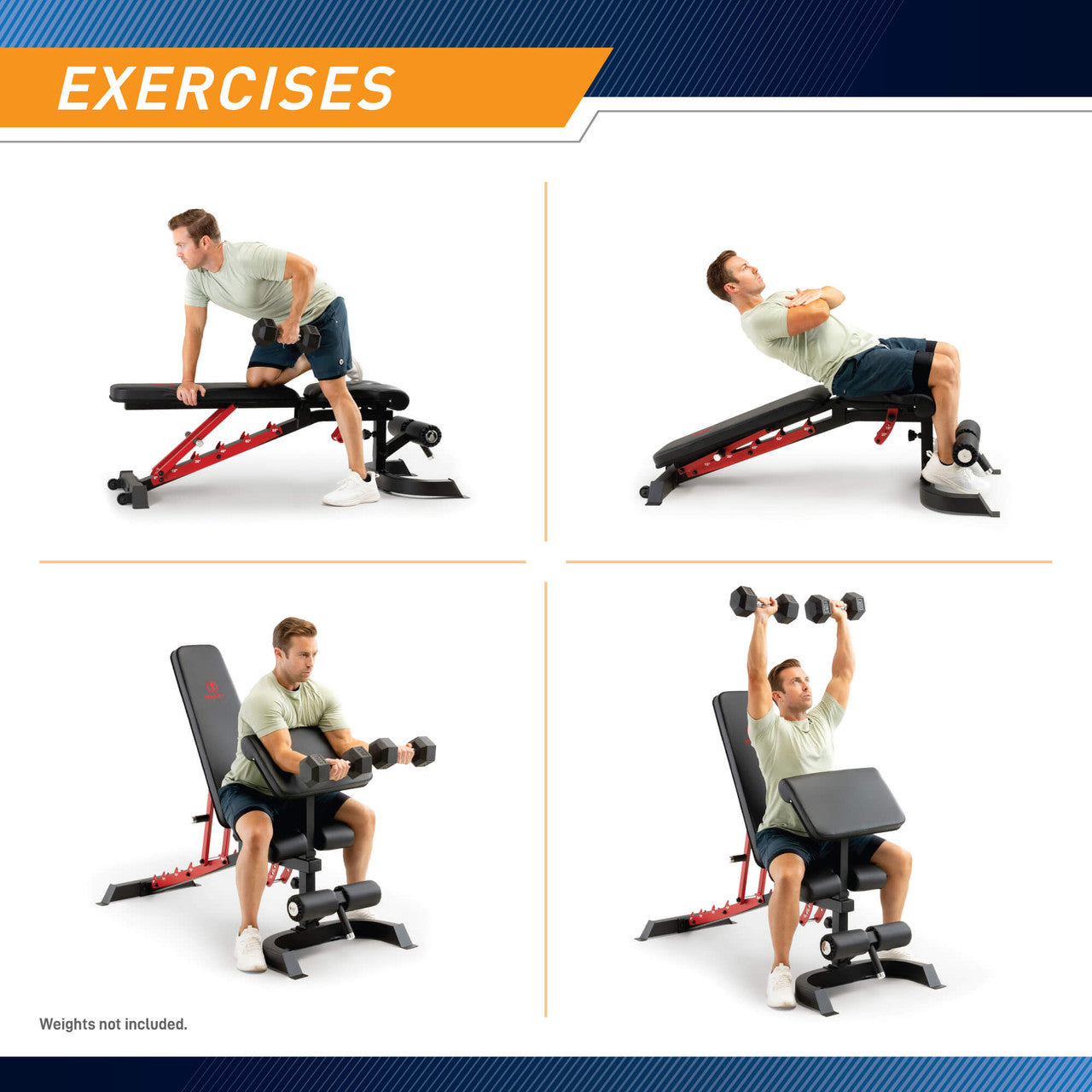 Marcy Utility Bench with Arm Curl | SB-7799