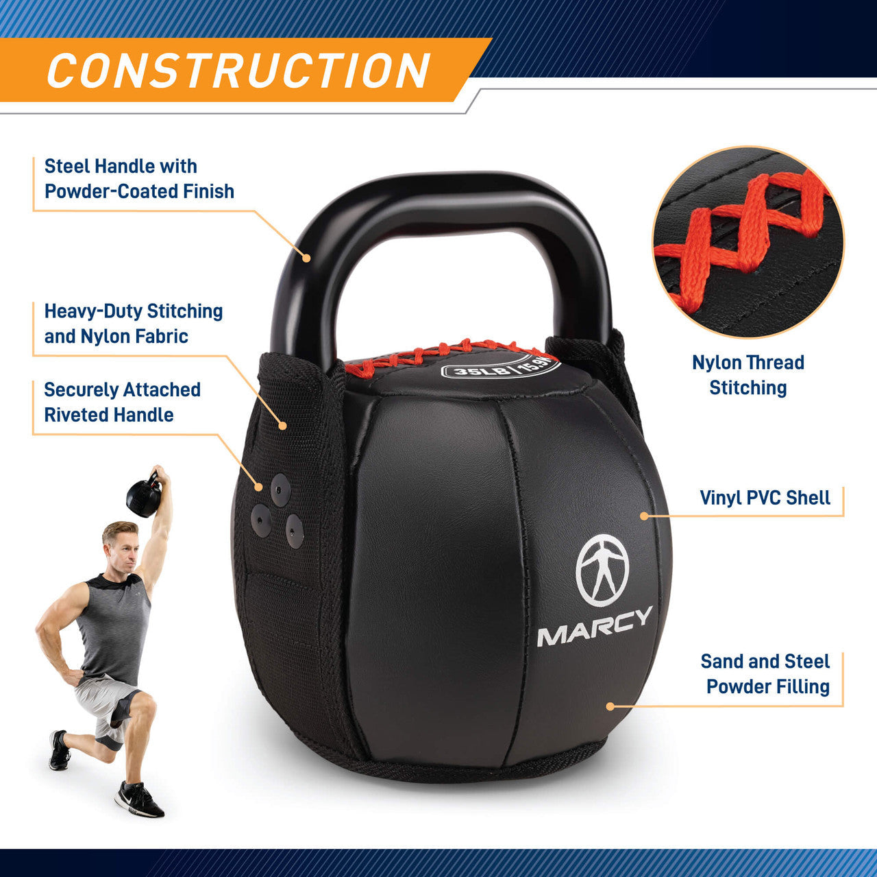 Marcy 25lb Soft Kettlebell | SKB-025