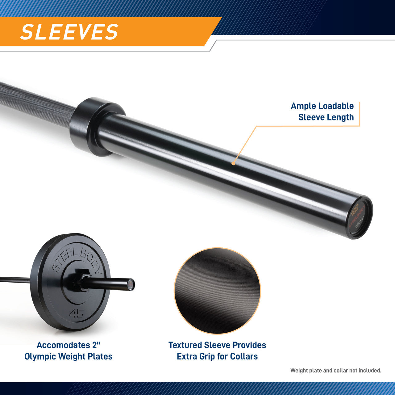 45lb Olympic Barbell | SteelBody STB-75