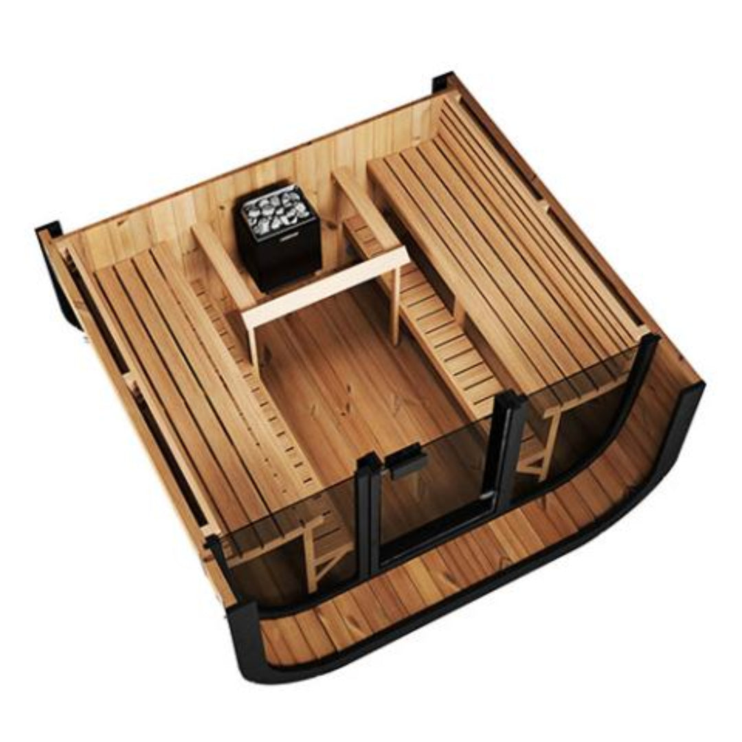 SaunaLife CL7G Cube-Series 6-Person Outdoor Home Sauna