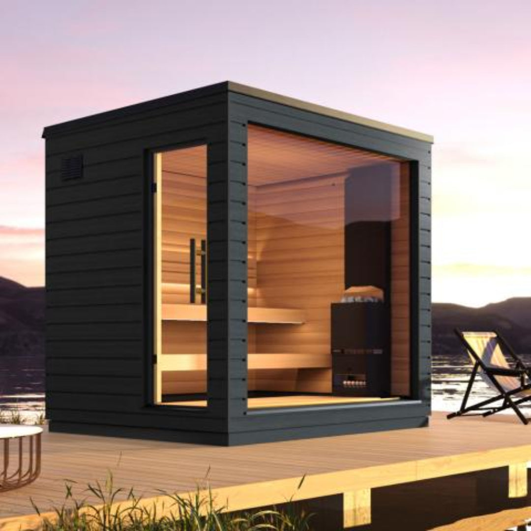 SaunaLife Model G6 Pre-Assembled 5 Person Outdoor Home Sauna