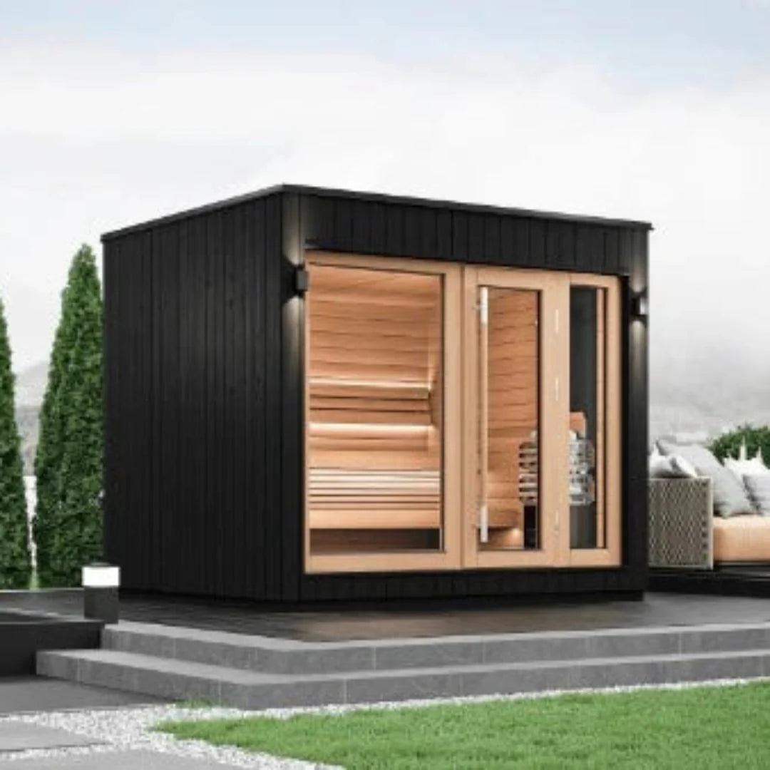 SaunaLife Model G7 Pre-Assembled 6 Person Outdoor Home Sauna