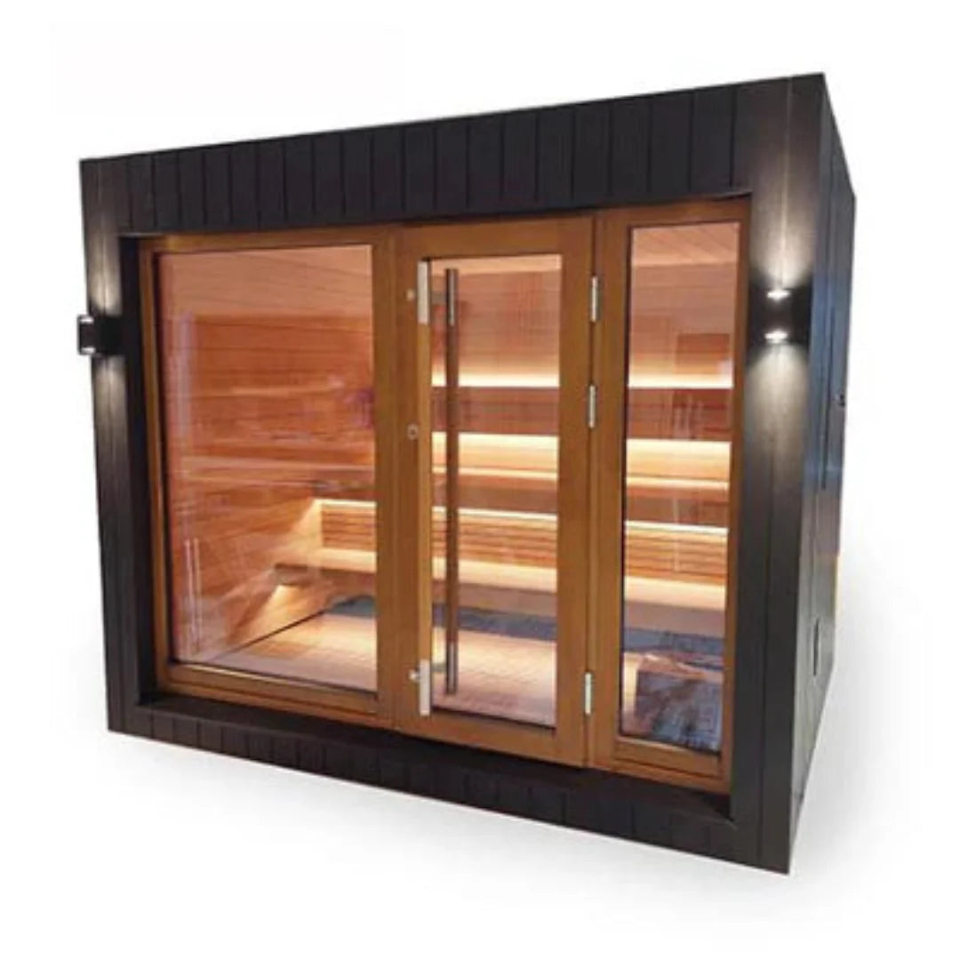 SaunaLife Model G7 Pre-Assembled 6 Person Outdoor Home Sauna