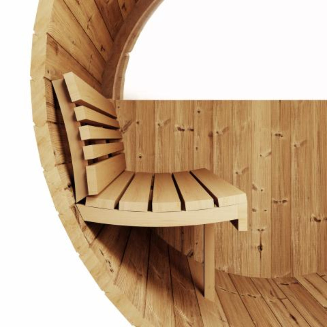 SaunaLife Model E6W 3 Person Outdoor Barrel Sauna
