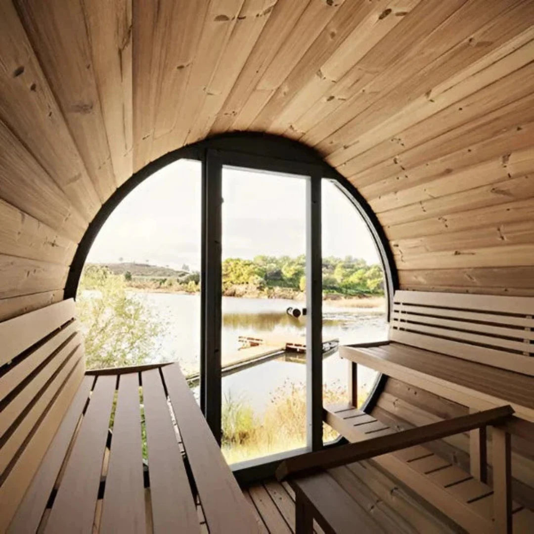 SaunaLife EE8G ERGO Series 6 Person Outdoor Sauna Barrel