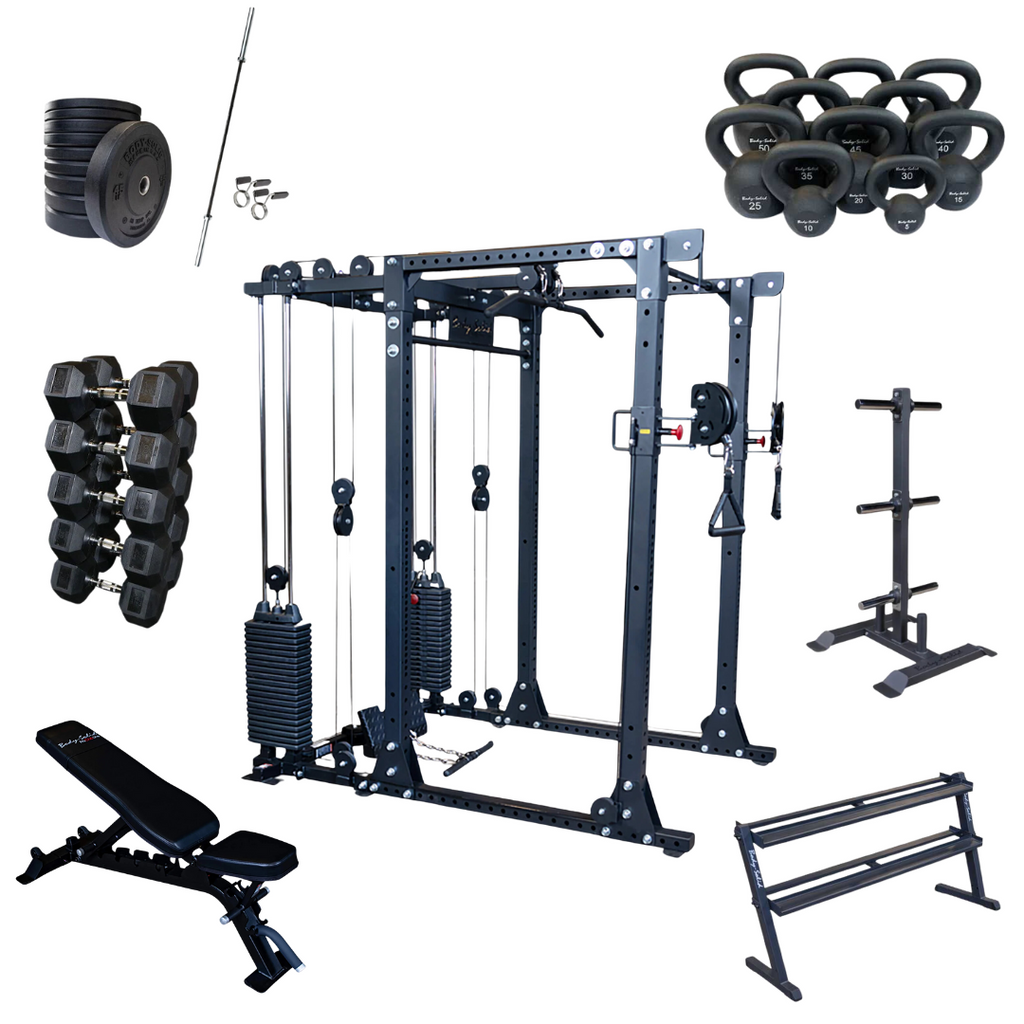 Functional Trainer Power Rack Home Gym Bundle