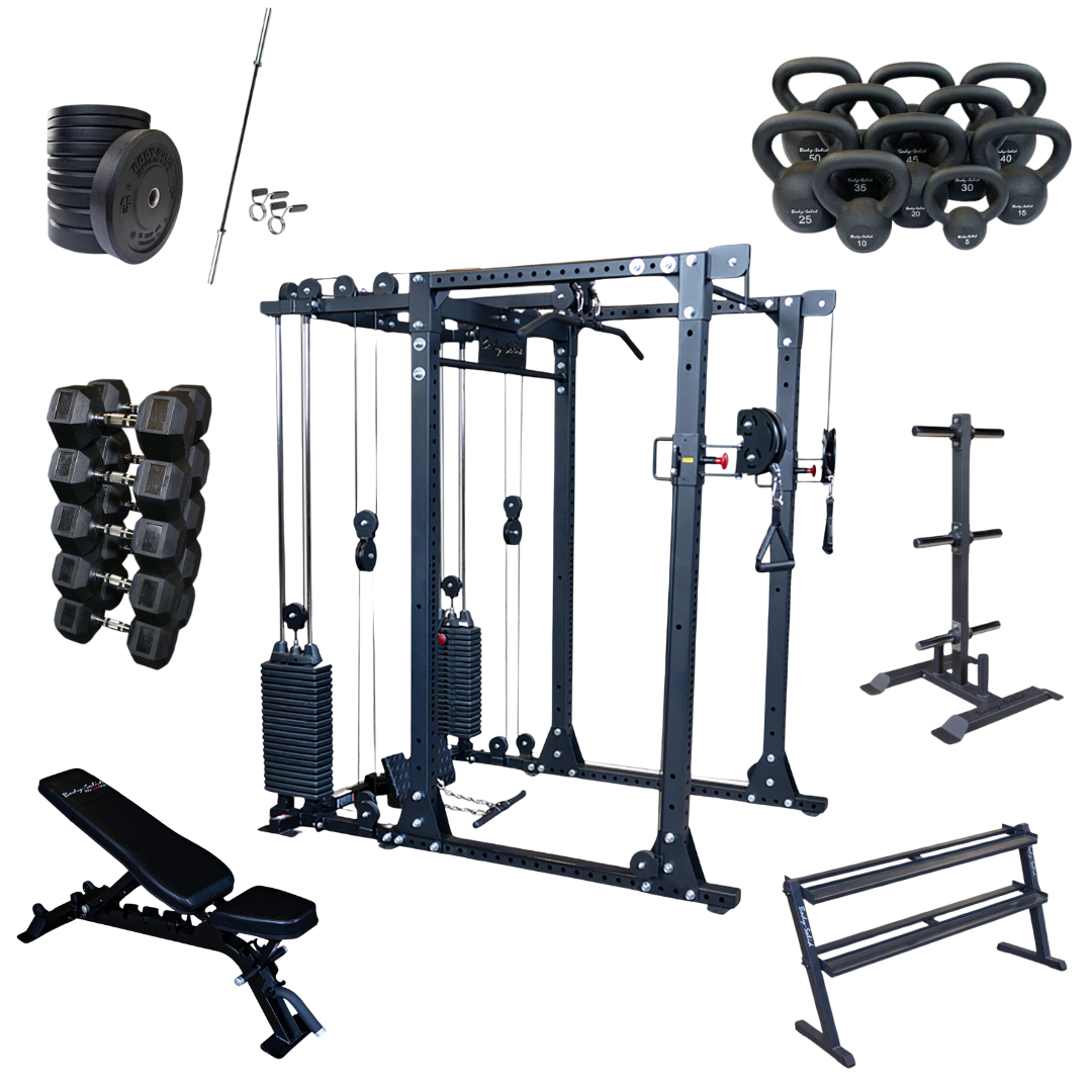 Functional Trainer Power Rack Home Gym Bundle