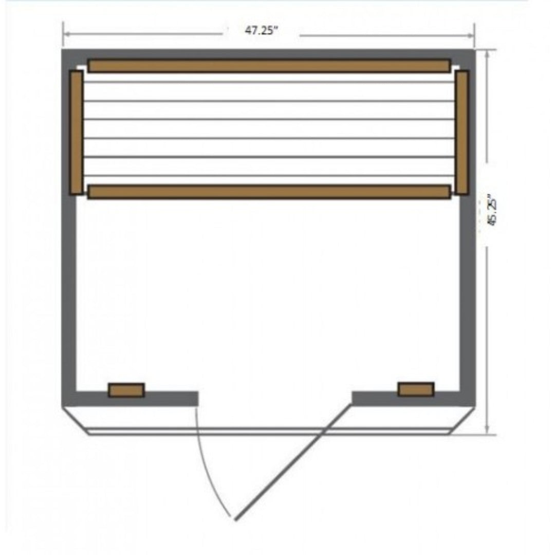 Sunray Saunas HL200K Sierra 1 Person Infrared Sauna