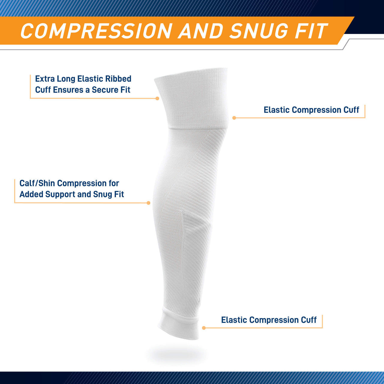 Sockapro Footless Soccer Sock / Compression Sock for Shin Guard | Marcy Sports