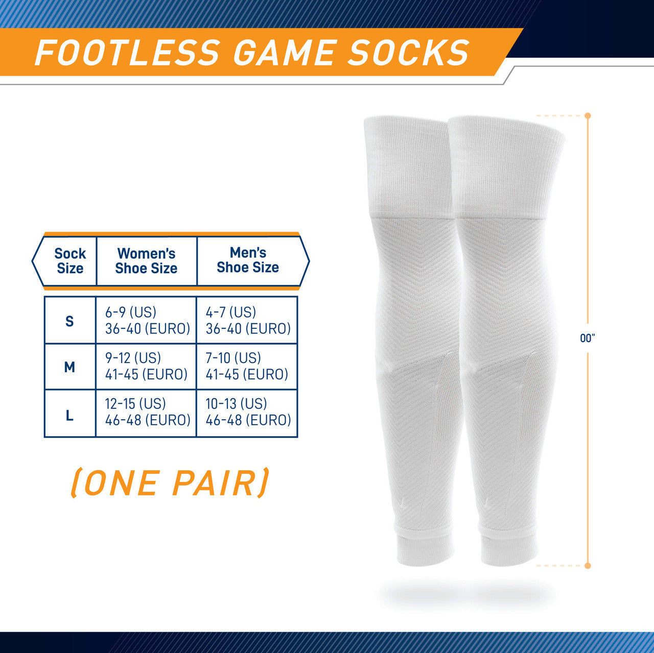 Sockapro Footless Soccer Sock / Compression Sock for Shin Guard | Marcy Sports