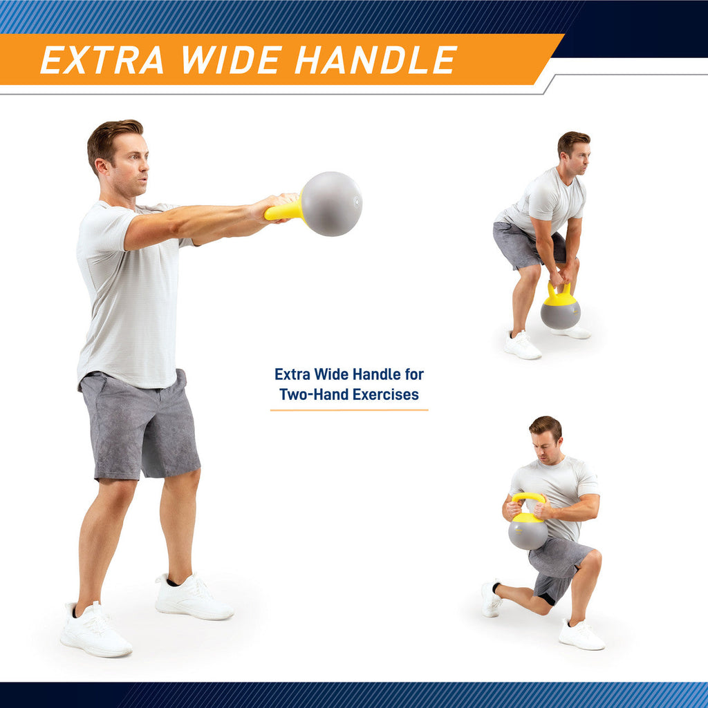 Soft Kettlebell 16lbs filled with Iron Sand, Non-Slip Handle, Kettle Weight for Exercise Workouts PRO-HL16L |  ProIron