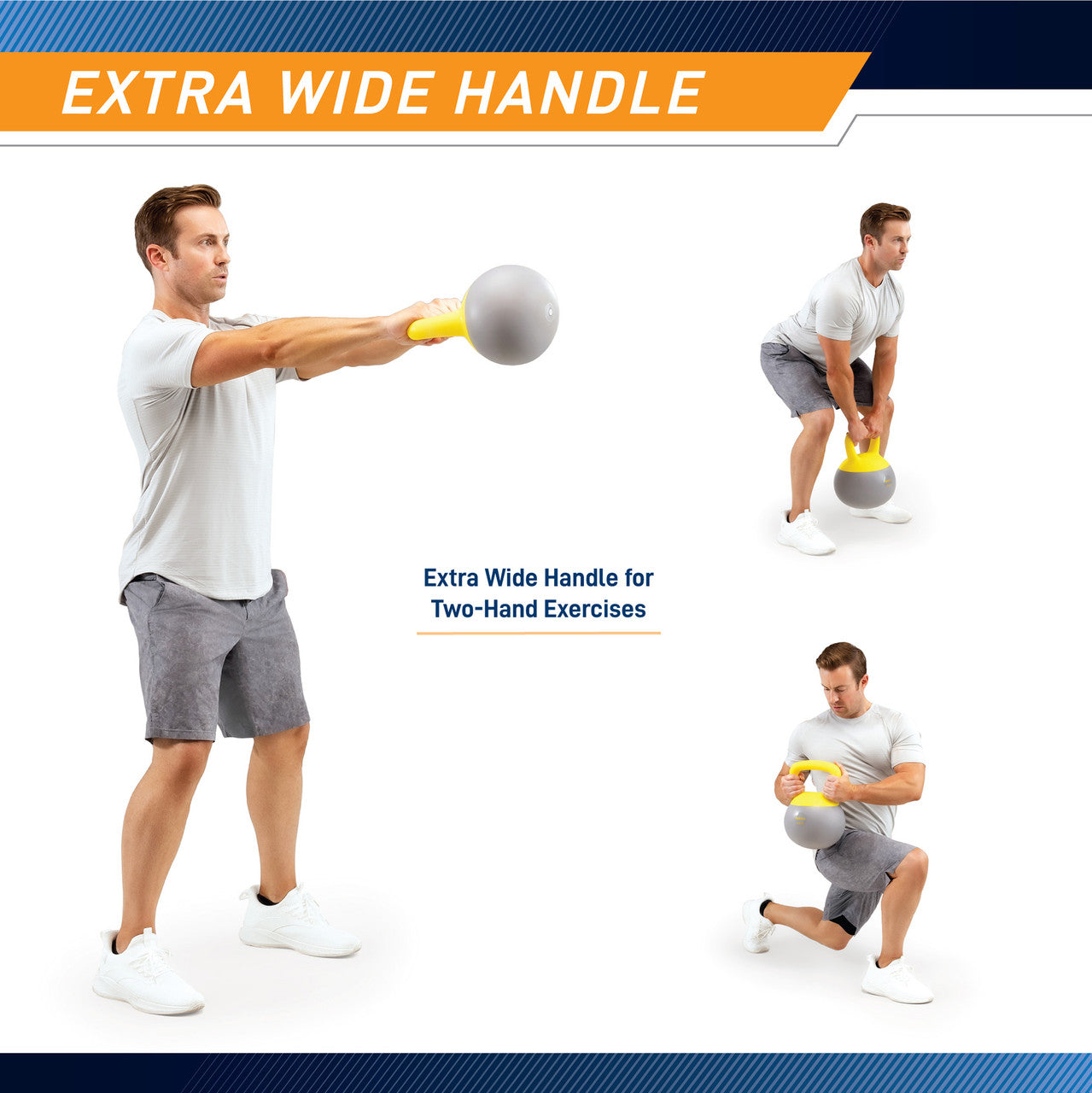 Soft Kettlebell 16lbs filled with Iron Sand, Non-Slip Handle, Kettle Weight for Exercise Workouts PRO-HL16L |  ProIron