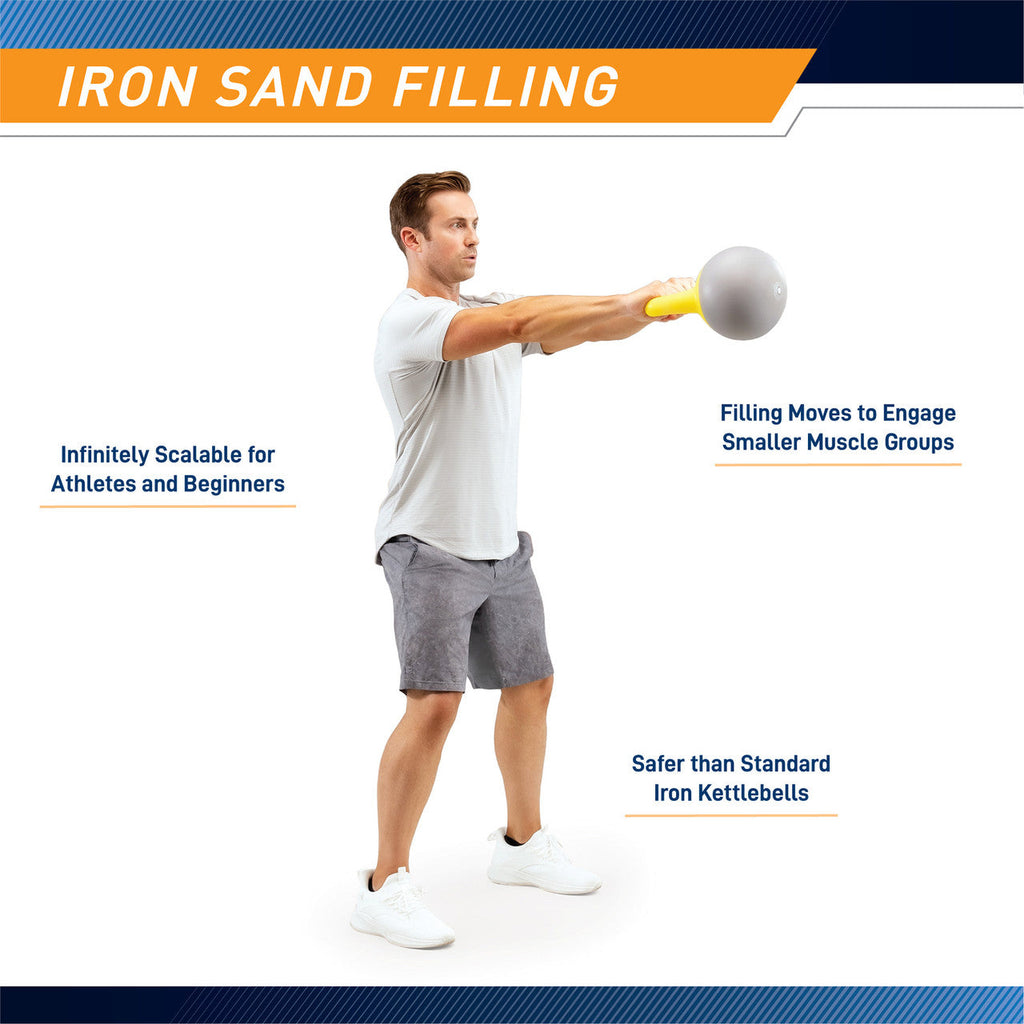 Soft Kettlebell 16lbs filled with Iron Sand, Non-Slip Handle, Kettle Weight for Exercise Workouts PRO-HL16L |  ProIron