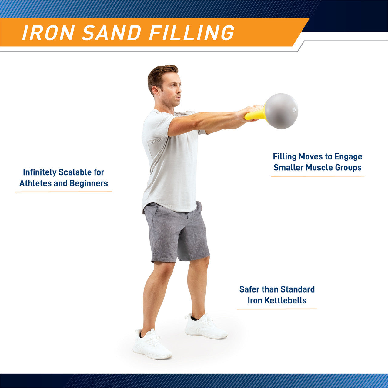 Soft Kettlebell 16lbs filled with Iron Sand, Non-Slip Handle, Kettle Weight for Exercise Workouts PRO-HL16L |  ProIron