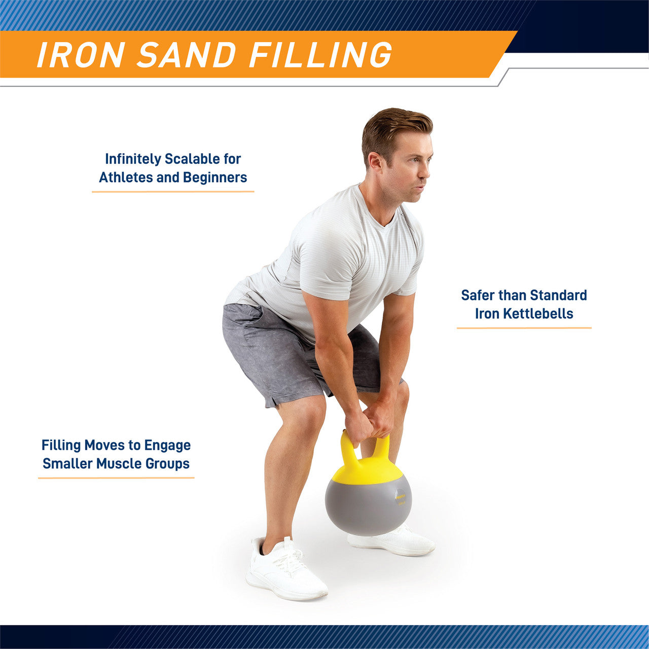 Soft Kettlebell 32lbs filled with Iron Sand, Non-Slip Handle, Kettle Weight for Exercise Workouts PRO-HL32L |  ProIron