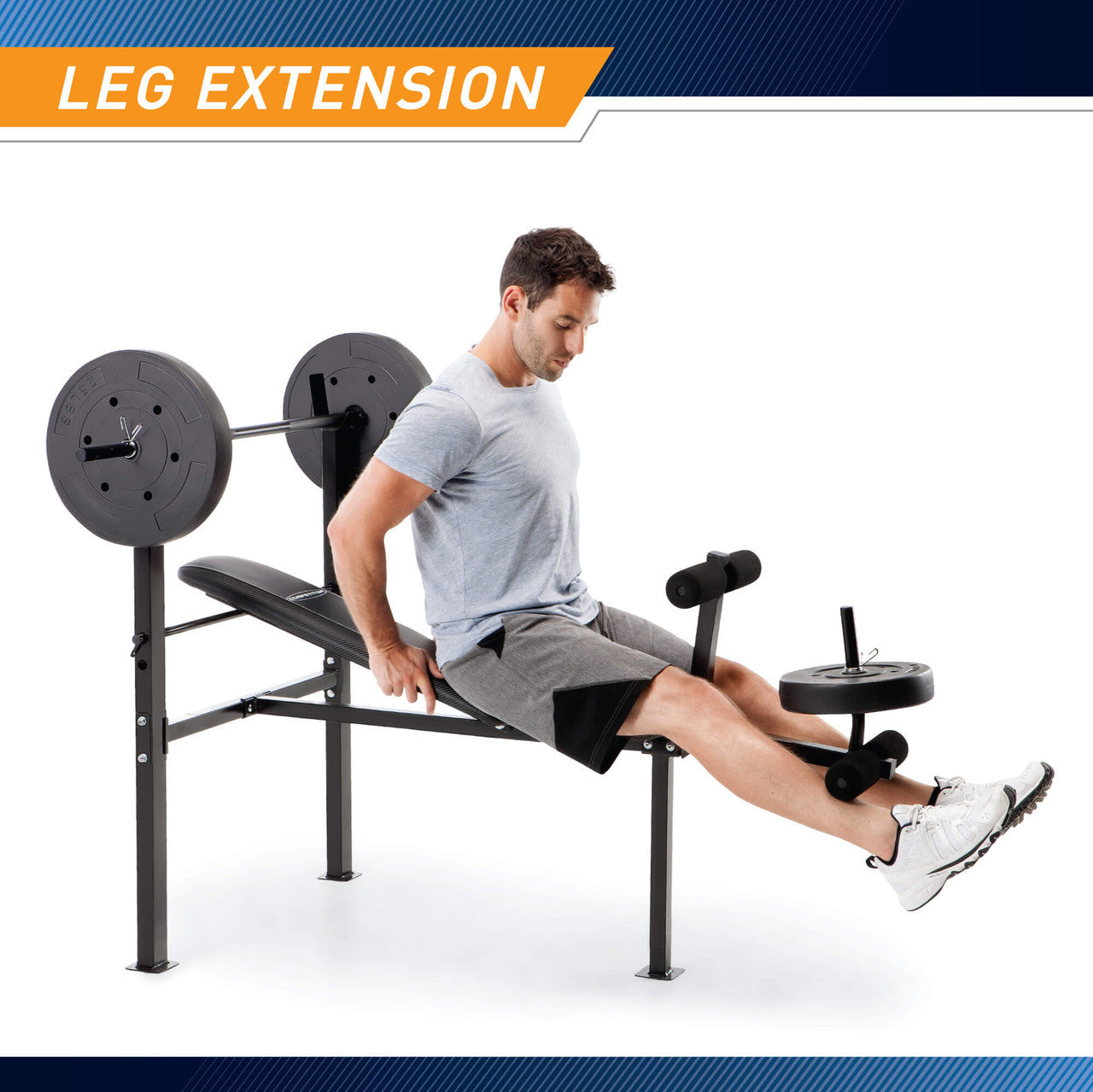 Standard Adjustable Bench with 80 lb. Weight Set | Competitor CB-20111