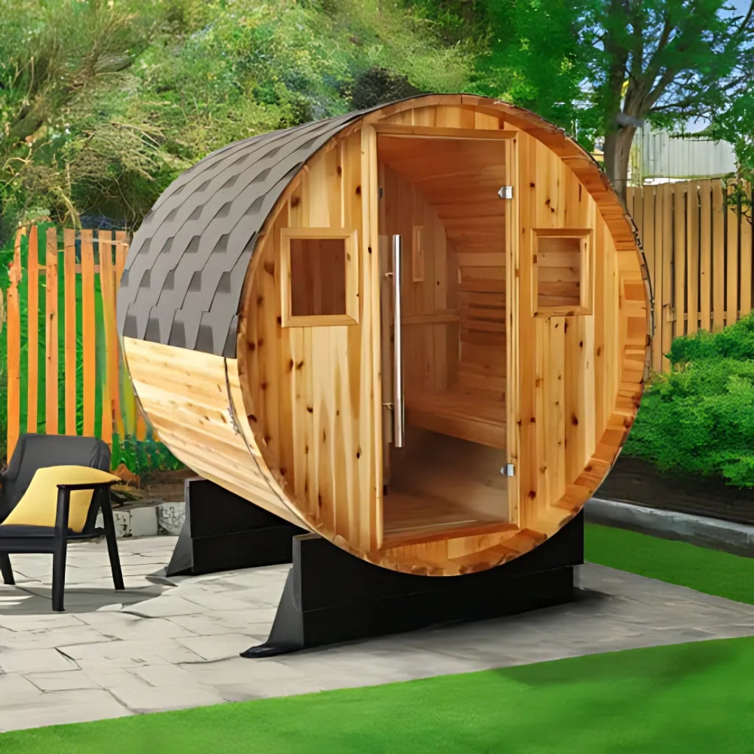 Sunray Saunas Aurora 300SH 2-4 Person Barrel Sauna