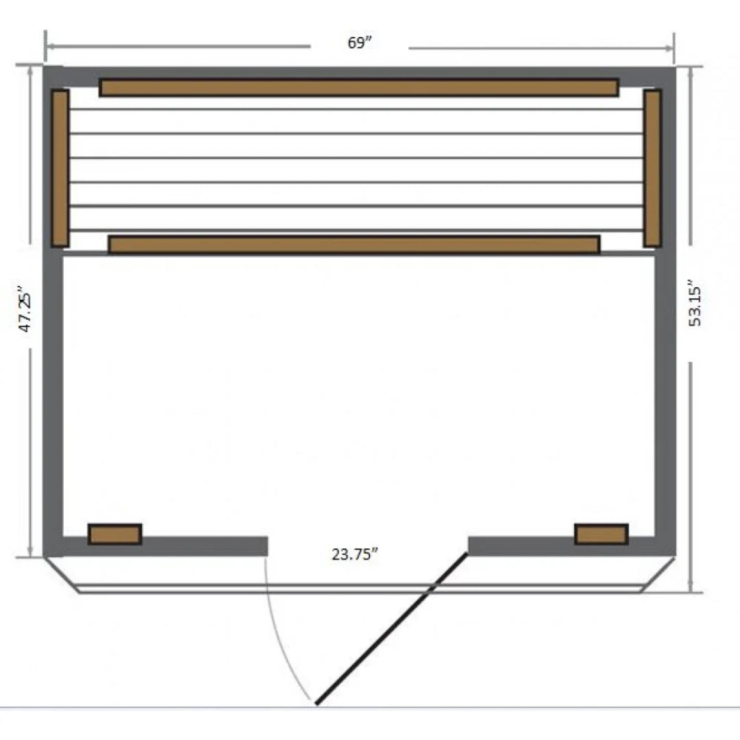 Sunray Saunas HL400K Sequoia 4-Person Sauna