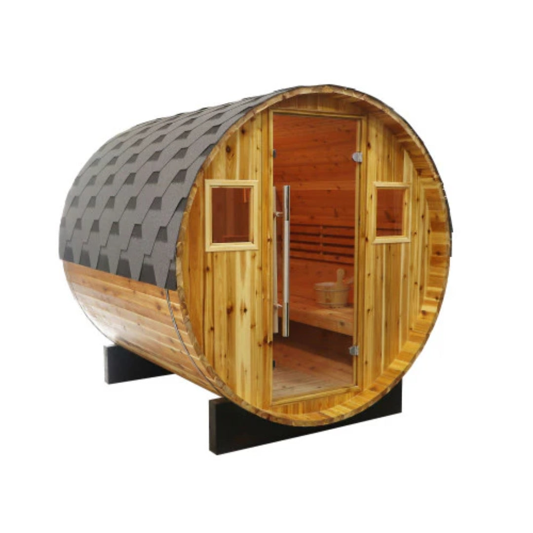 Sunray Saunas Galley 400SH 4-Person Traditional Barrel Sauna