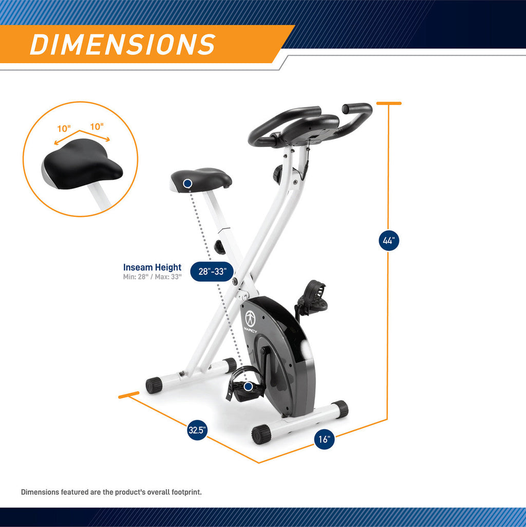 Foldable Upright Exercise Bike | Marcy NS-652