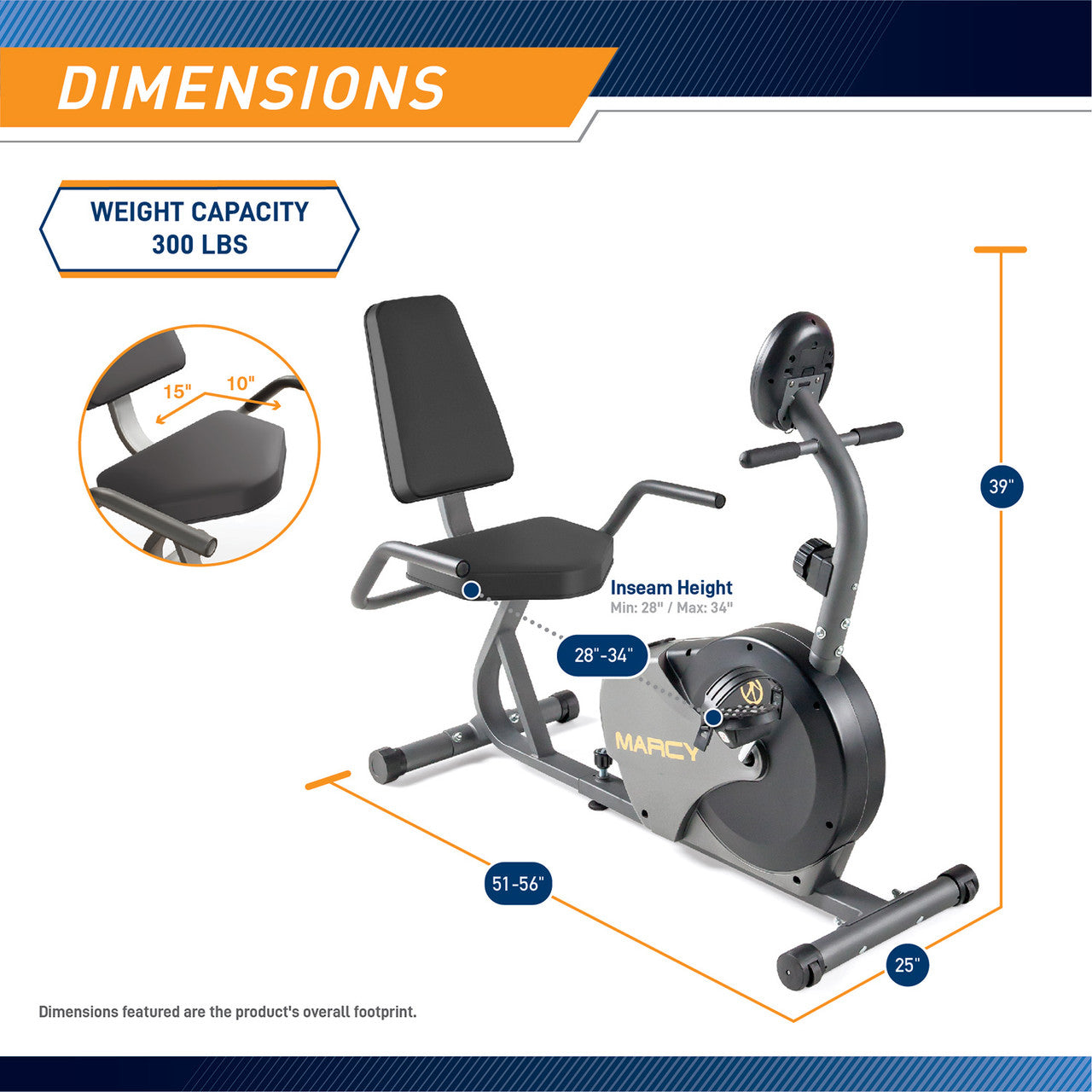Recumbent Magnetic Exercise Cycle | Marcy NS-716R