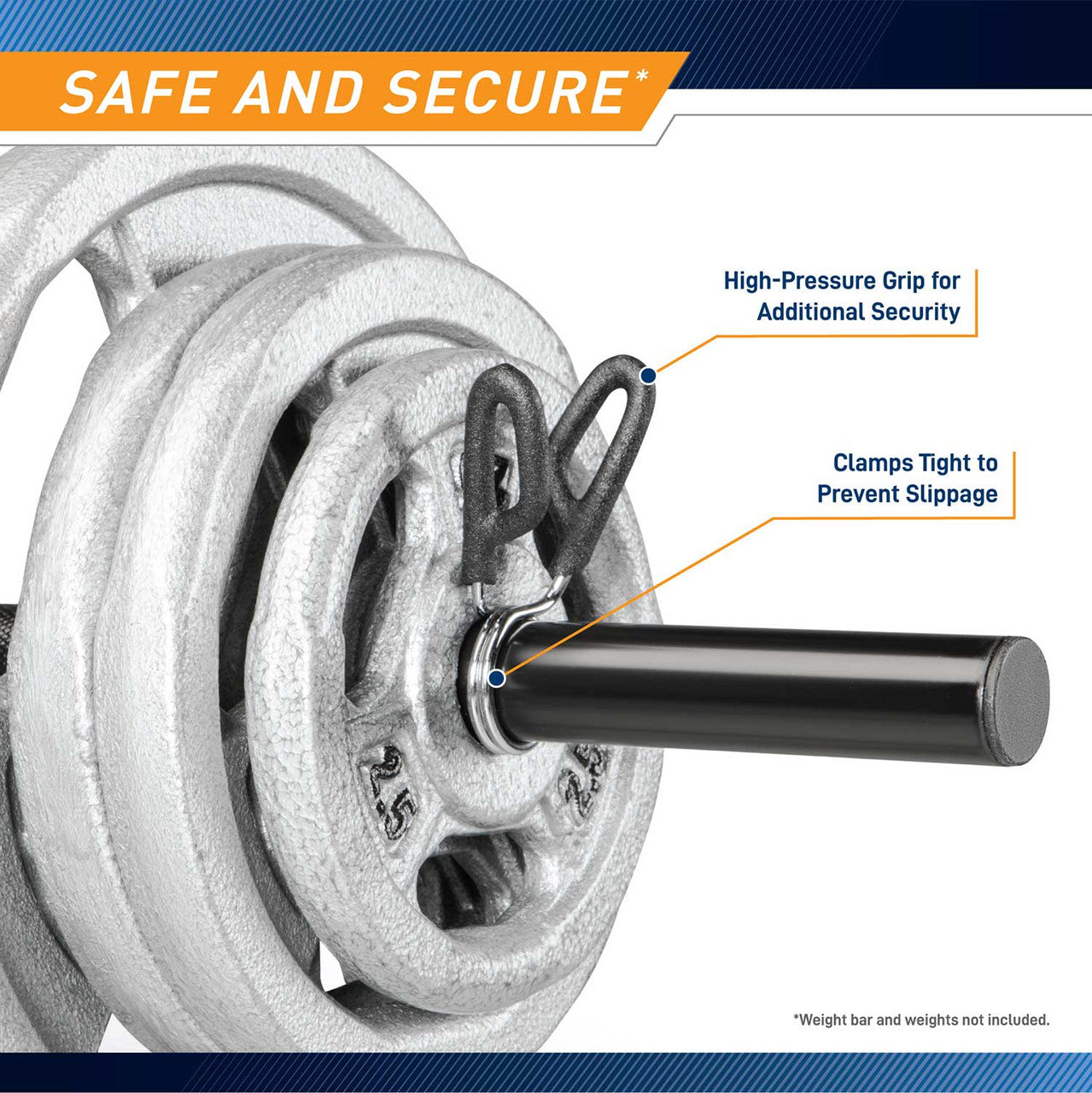 Standard Bar Spring Clip Collars | Marcy RBC-2
