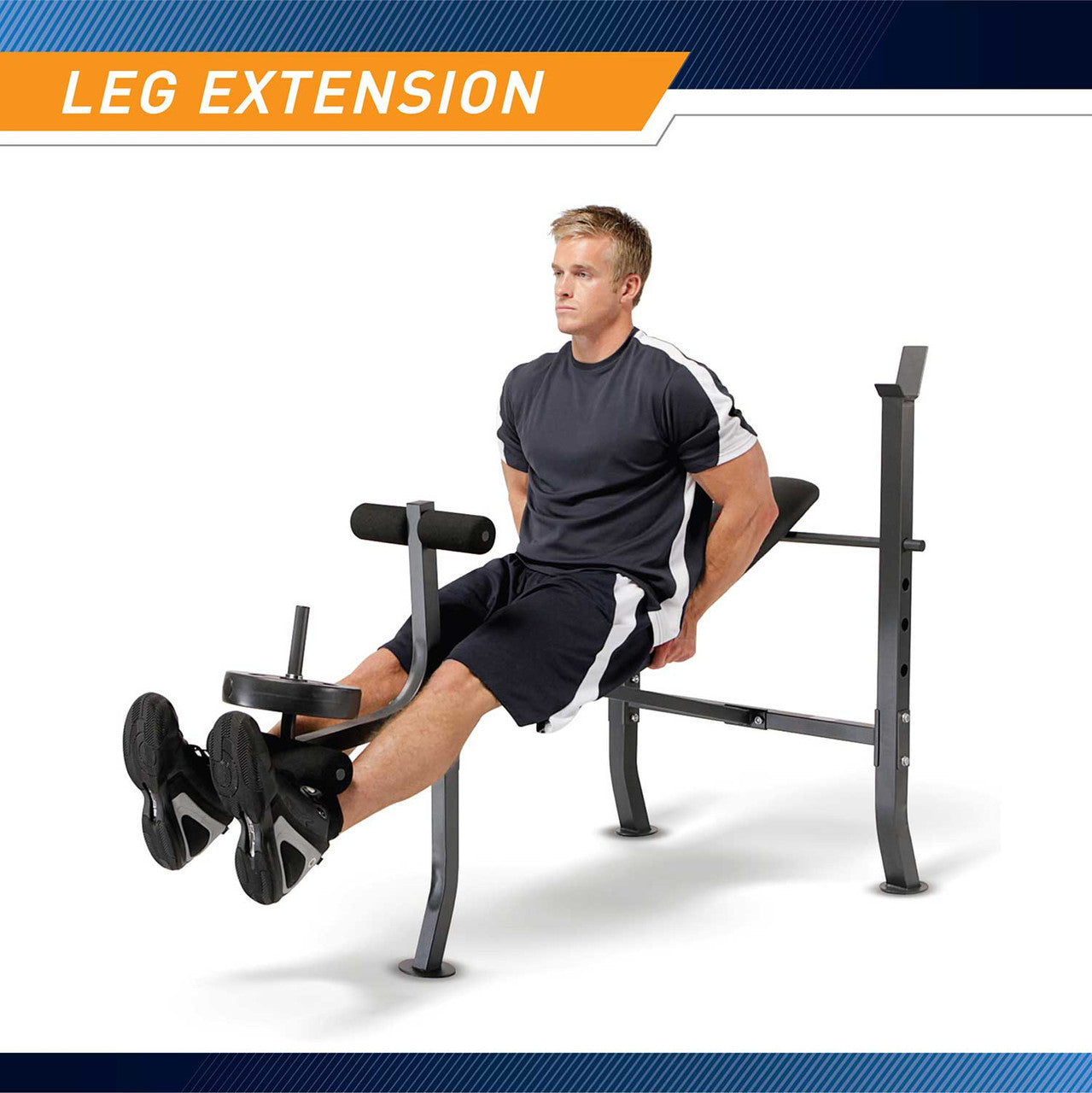 Standard Bench with 100lb Weight Set | Marcy Diamond Elite MD-2082W