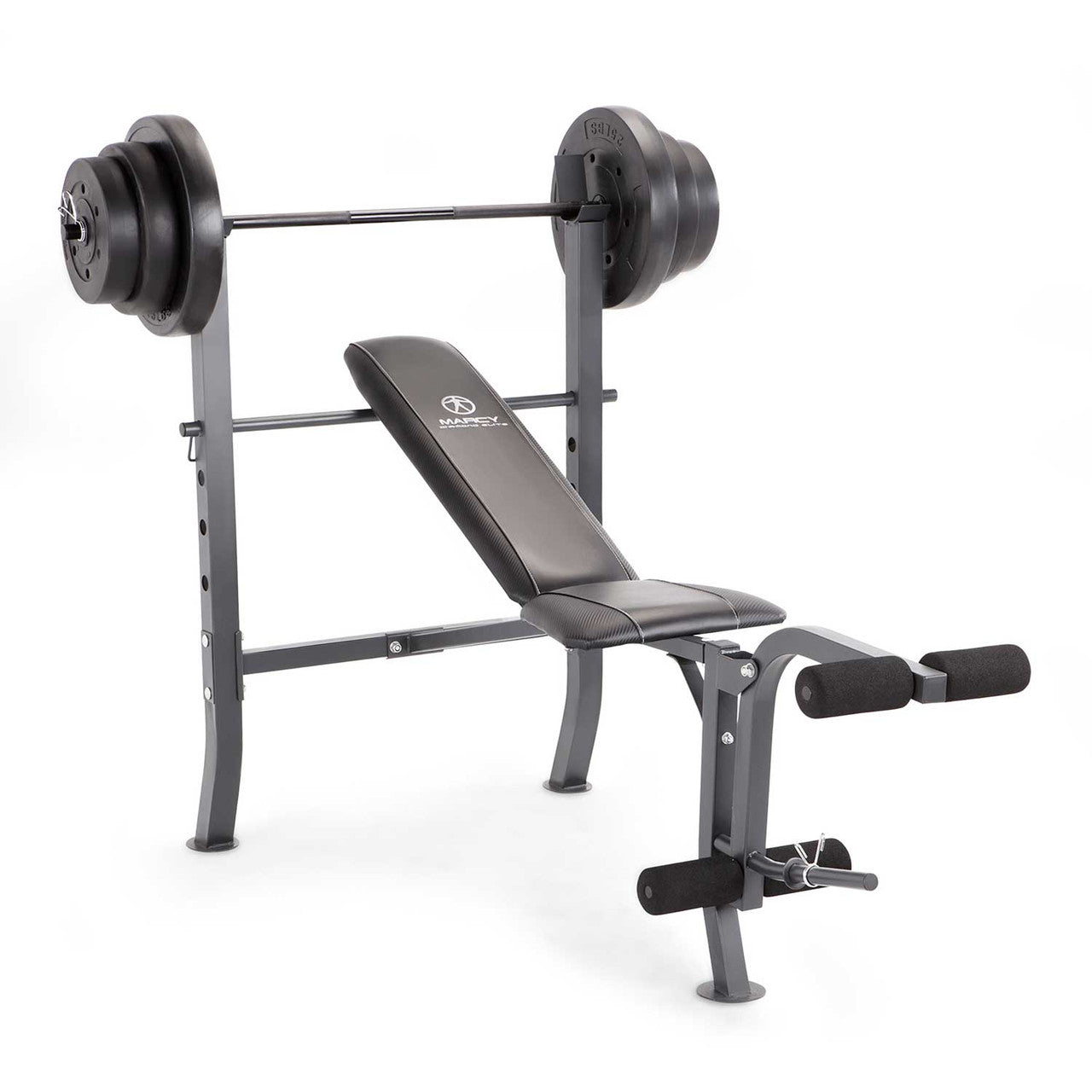 Standard Bench with 100lb Weight Set | Marcy Diamond Elite MD-2082W