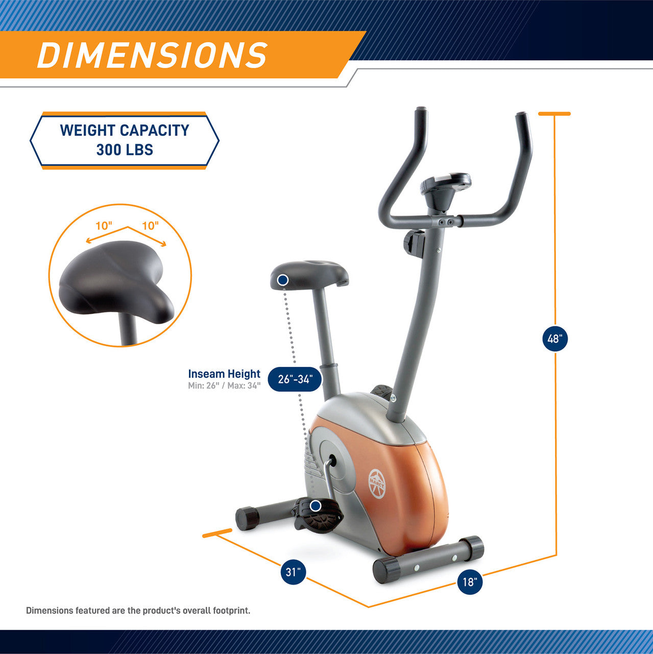 Upright Exercise Bike | Marcy ME-708