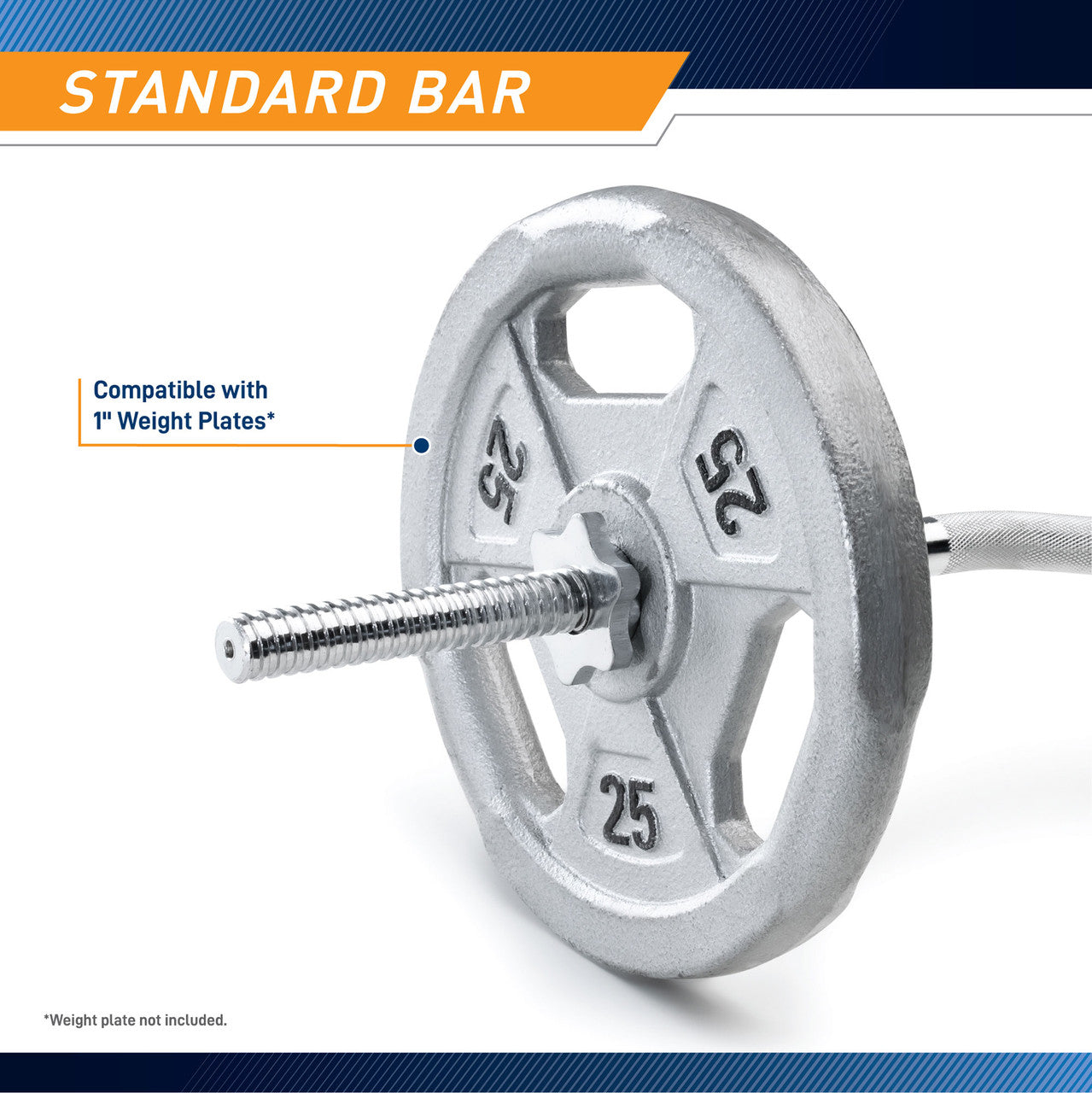 Threaded Standard Curl Bar | Marcy TCB-48R